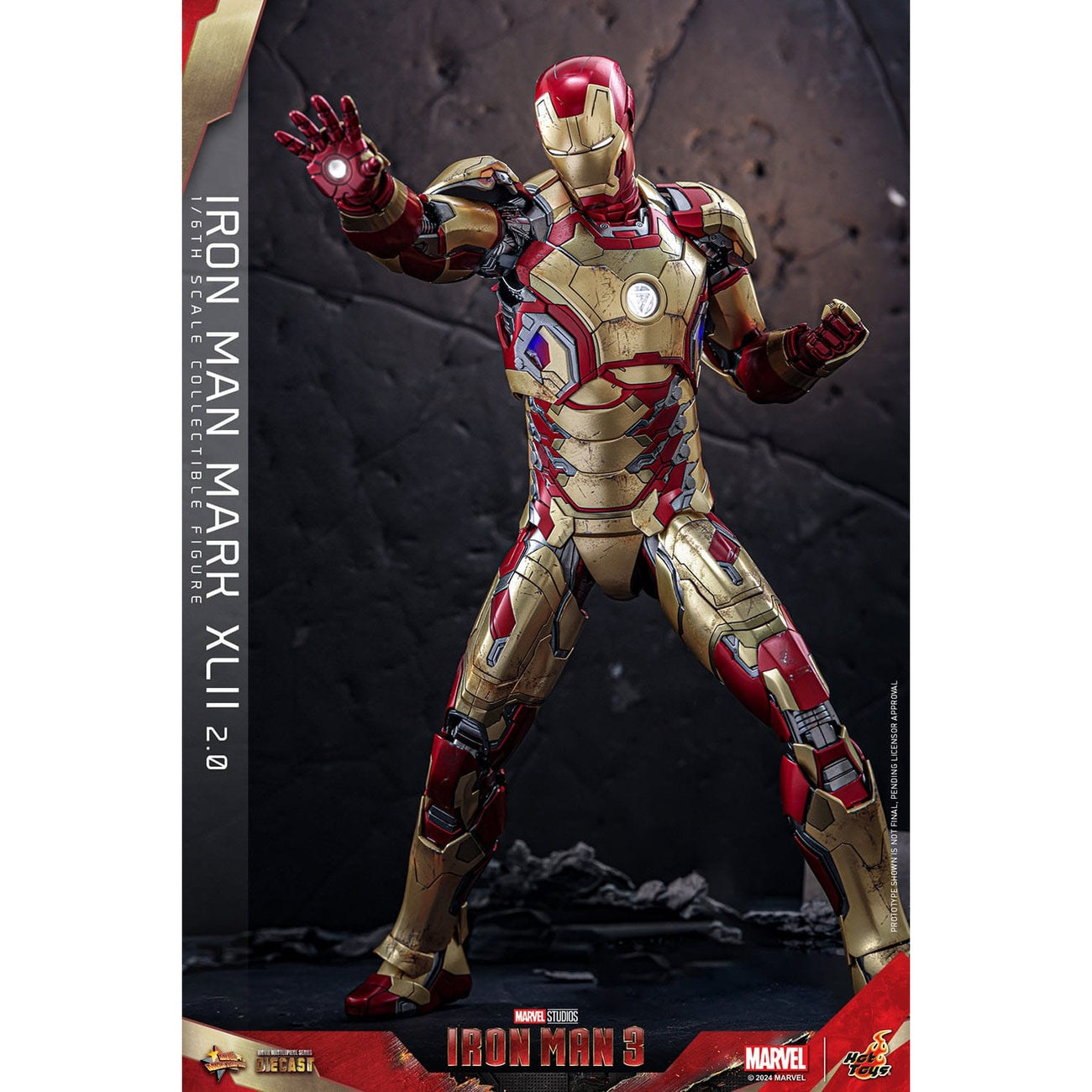 Imagen del producto Iron Man 3 - Figura de acción Diecast Masterpiece Iron Man Mark XLII 1:6 Deluxe