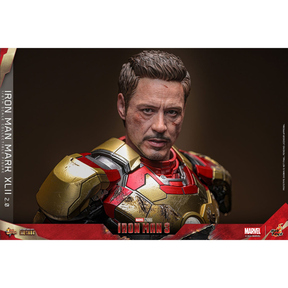 Imagen del producto Iron Man 3 - Figura de acción Diecast Masterpiece Iron Man Mark XLII 1:6 Deluxe