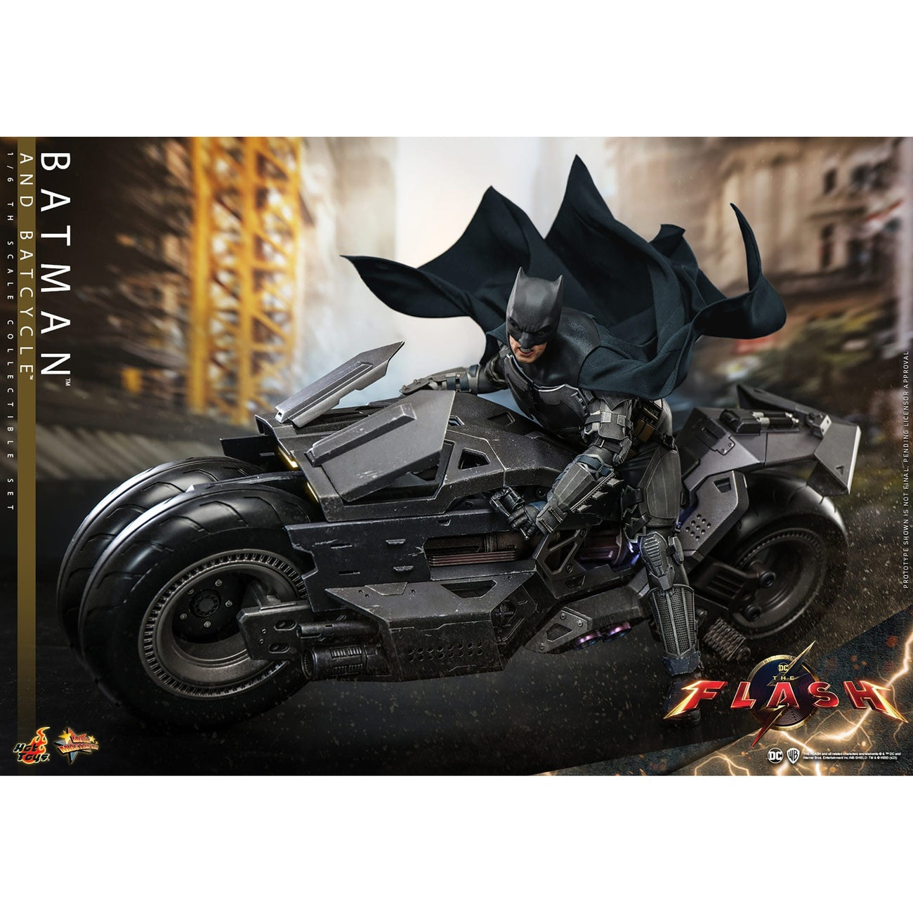 Imagen del producto The Flash – Set de figuras de acción Batman & Batcycle Masterpiece 1:6