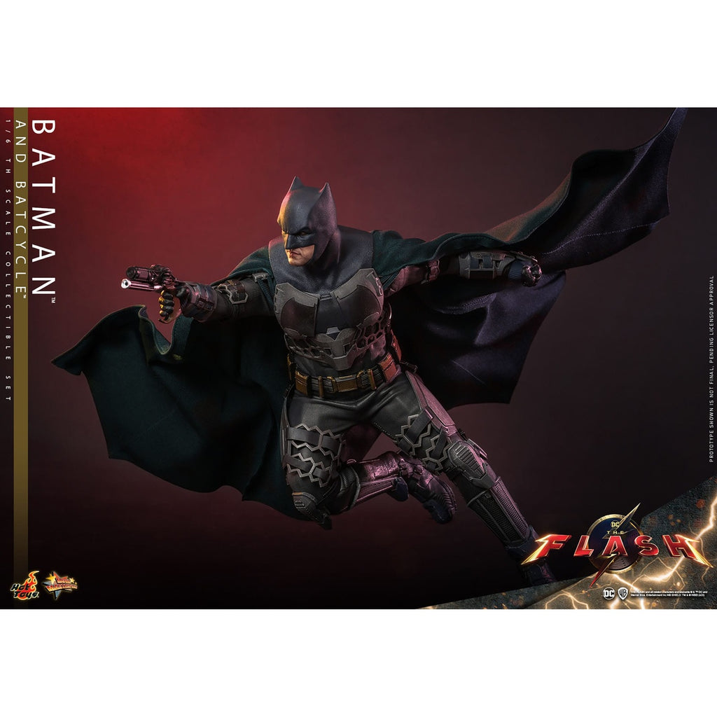 Imagen del producto The Flash – Set de figuras de acción Batman & Batcycle Masterpiece 1:6