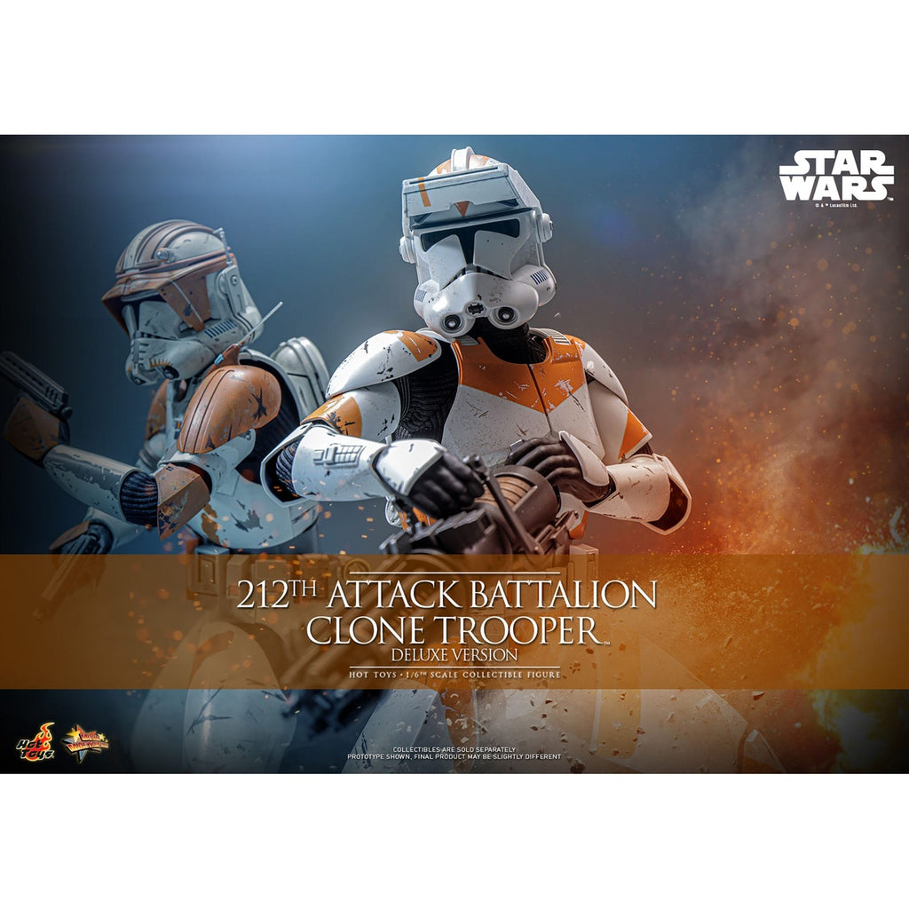 Imagen del producto Star Wars: The Clone Wars - Figura de acción Clone Trooper del 212th Attack Battalion 1:6 Versión Deluxe