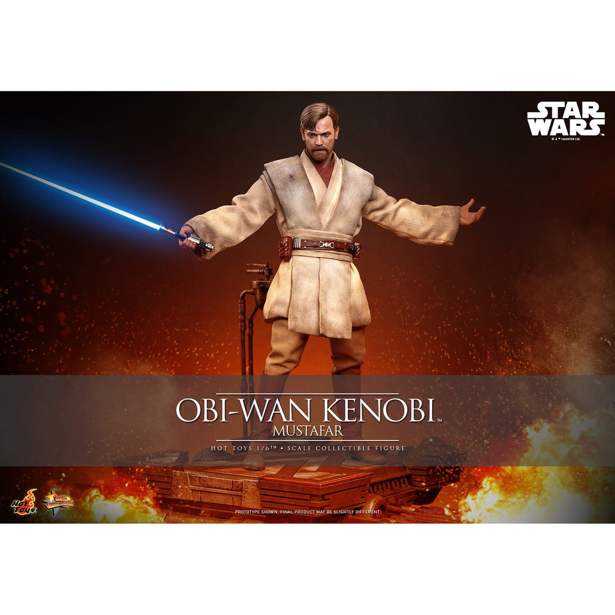 Imagen del producto Star Wars Episodio III: La venganza de los Sith – Obi-Wan Kenobi (Mustafar) figura de acción Masterpiece 1:6