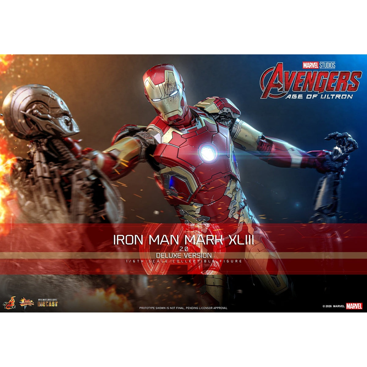 Imagen del producto Vengadores: La Era de Ultrón - Iron Man Mark XLIII figura de acción Masterpiece 1:6 Versión Deluxe
