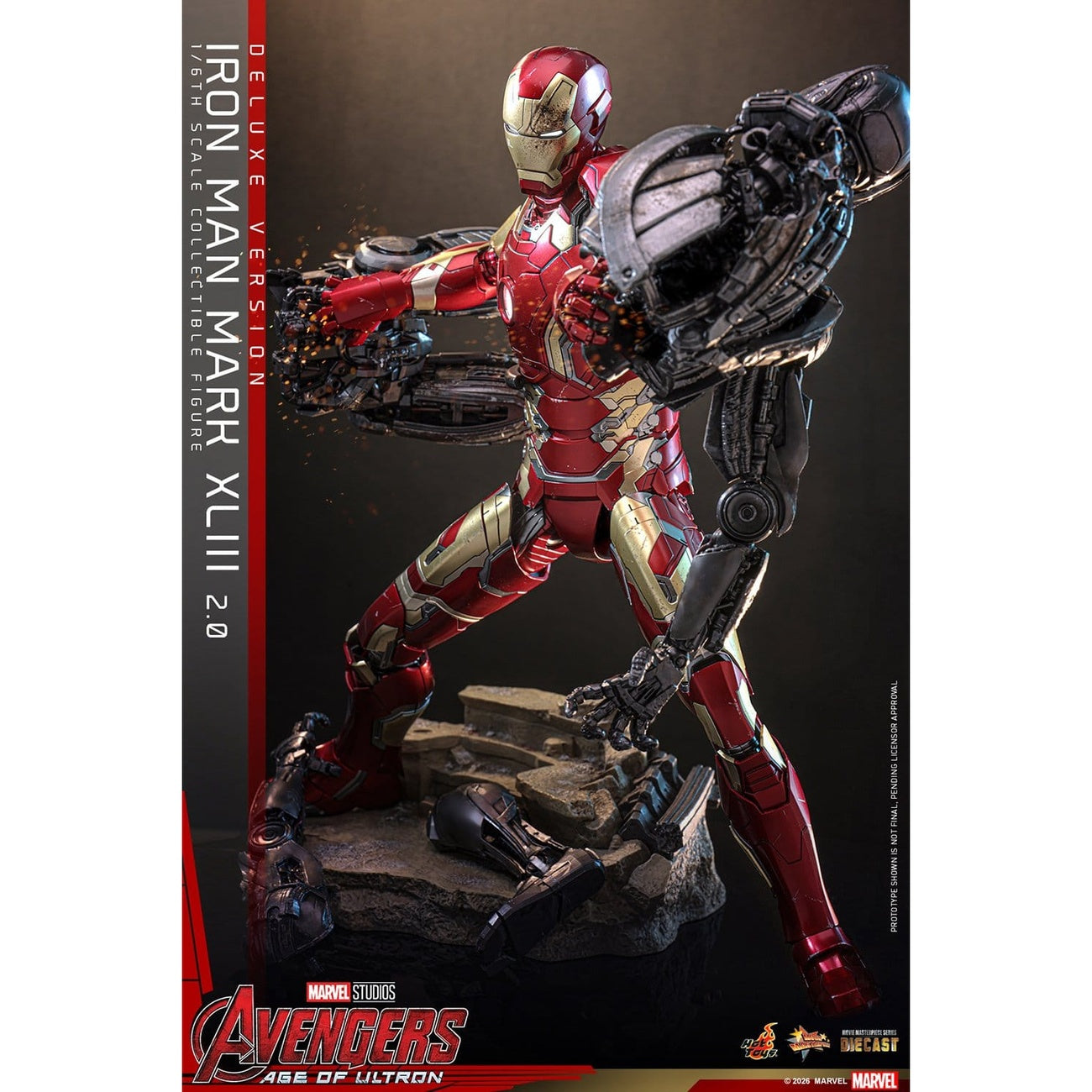 Imagen del producto Vengadores: La Era de Ultrón - Iron Man Mark XLIII figura de acción Masterpiece 1:6 Versión Deluxe
