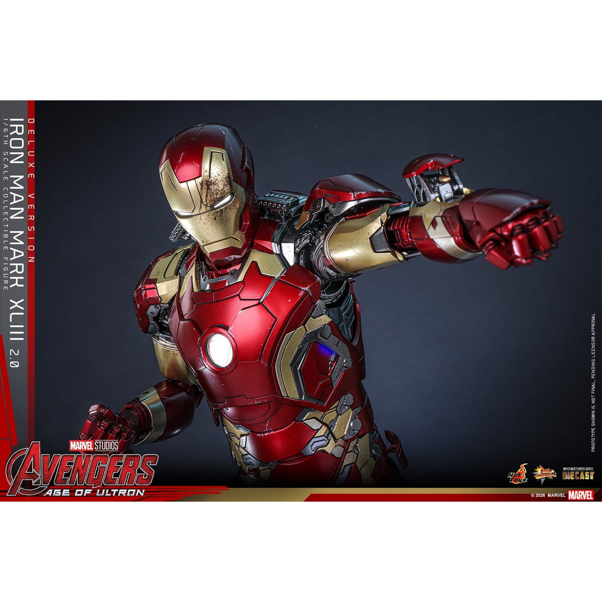 Imagen del producto Vengadores: La Era de Ultrón - Iron Man Mark XLIII figura de acción Masterpiece 1:6 Versión Deluxe