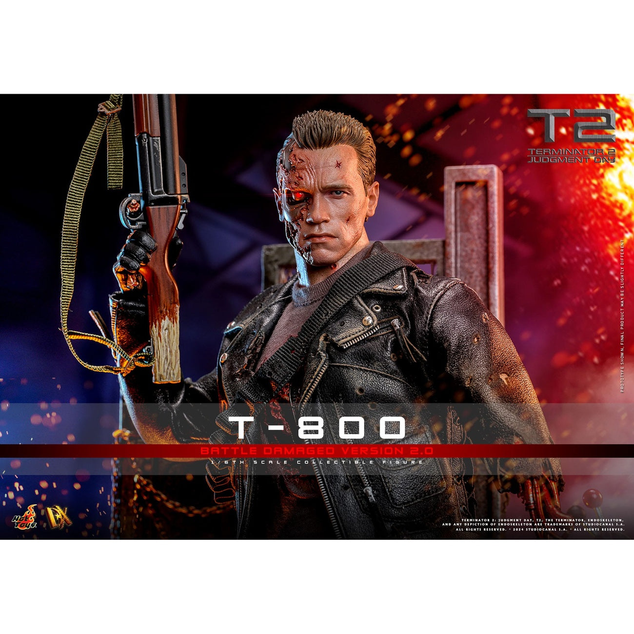 Product image T-800 Masterpiece Action Figure 1:6 Battle Damaged Version 2.0 - Terminator 2