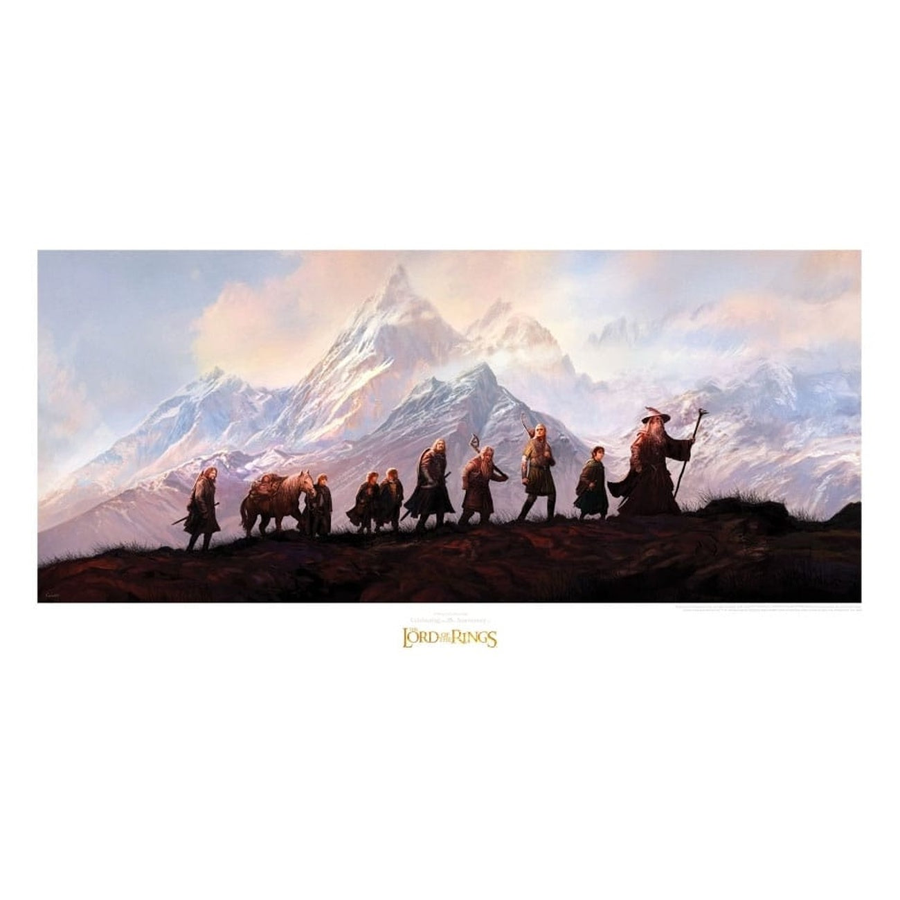 Imagen del producto El Señor de los Anillos - Lámina artística La Comunidad del Anillo 20th Anniversary
