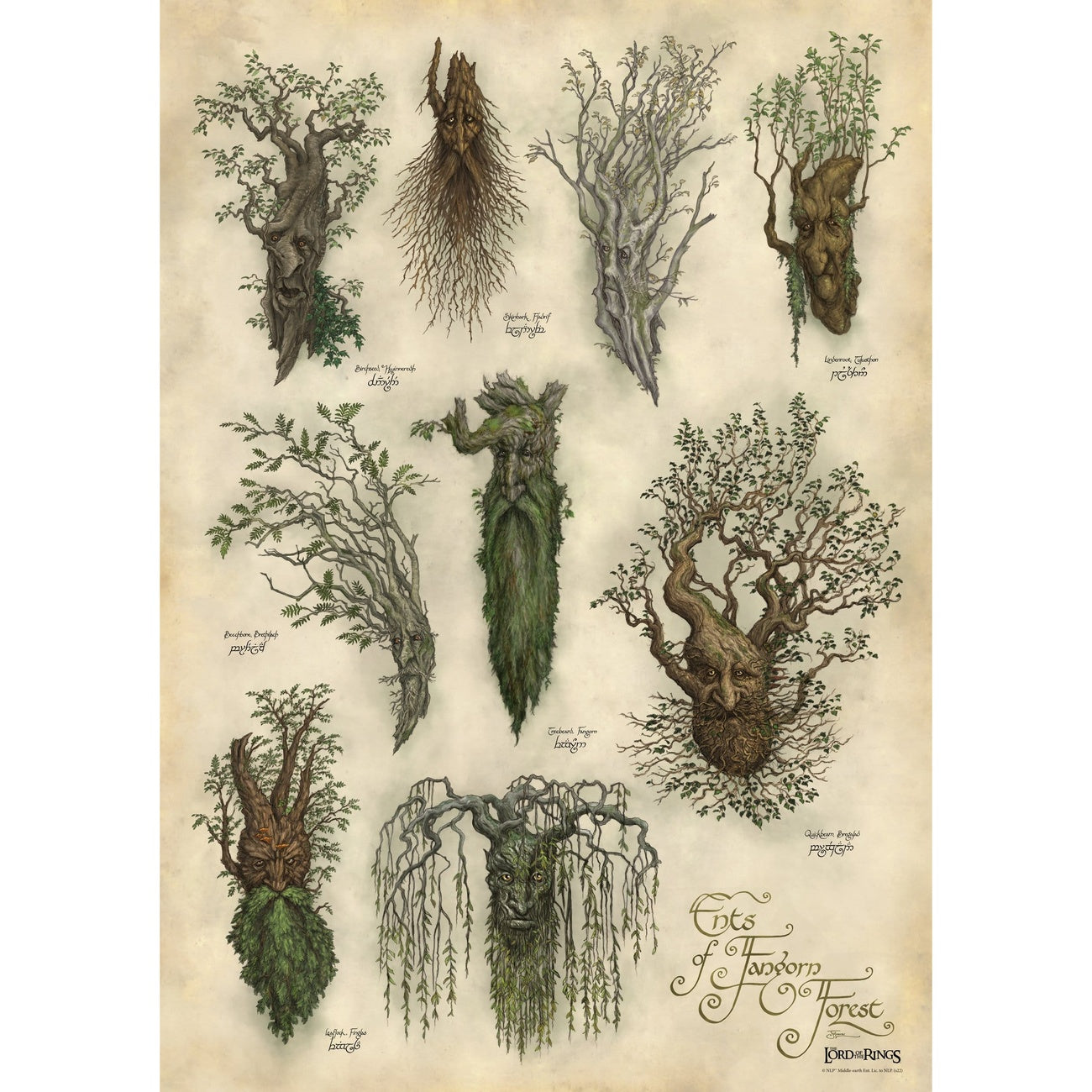 Imagen del producto El Señor de los Anillos – Lámina artística Fangorn