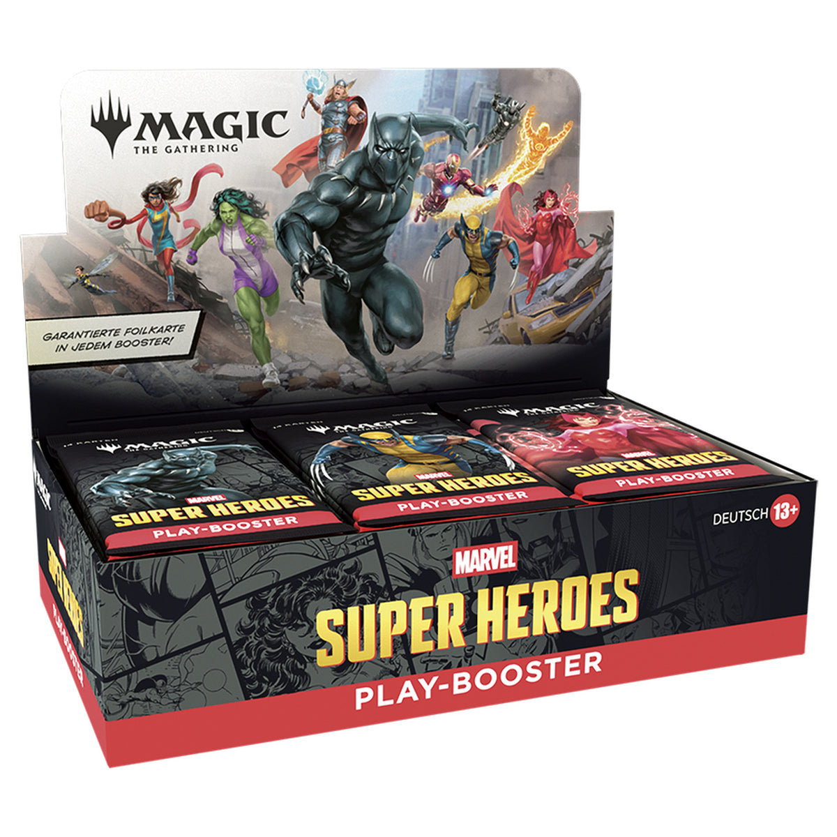 Imagen del producto Marvel Super Heroes Play Booster versión alemana - Display de Magic: The Gathering
