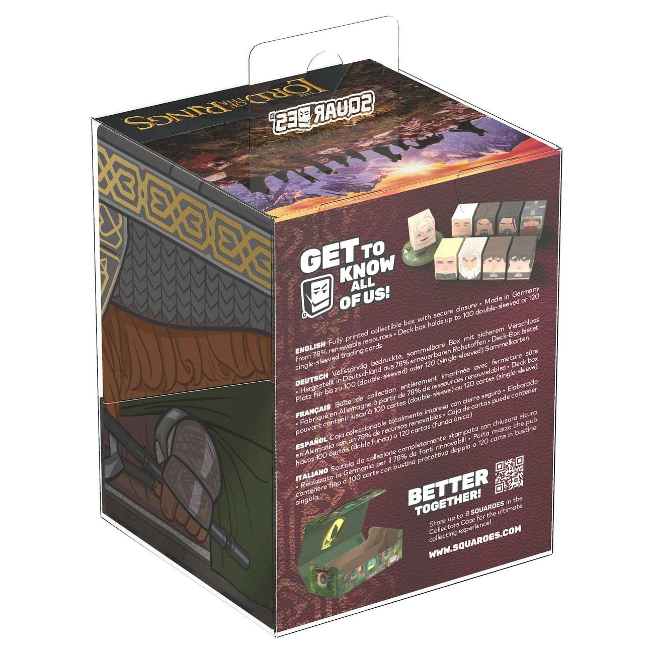 Imagen del producto Caja para cartas coleccionables Gimli Ultimate Guard - El Señor de los Anillos