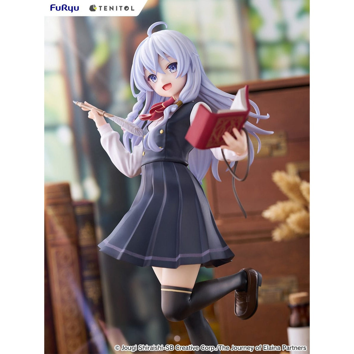Imagen del producto Wandering Witch: The Journey of Elaina figura alta de PVC Tenitol Elaina uniforme escolar Ver. 29 cm
