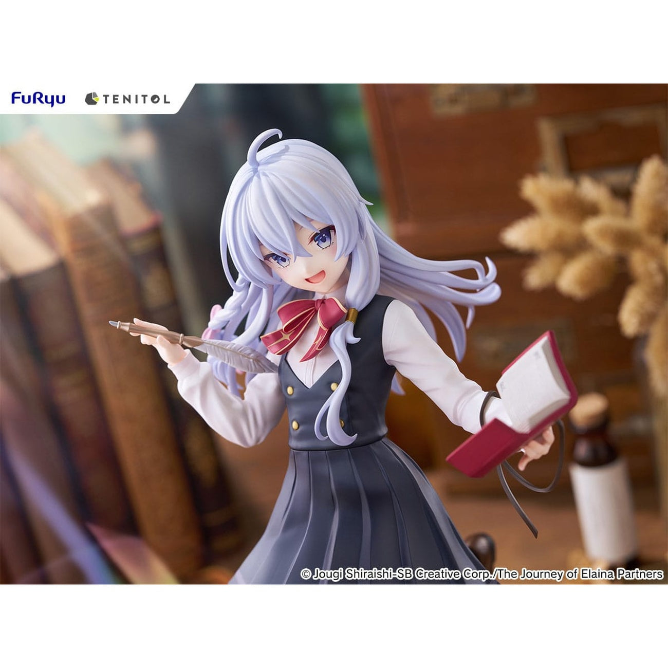 Imagen del producto Wandering Witch: The Journey of Elaina figura alta de PVC Tenitol Elaina uniforme escolar Ver. 29 cm