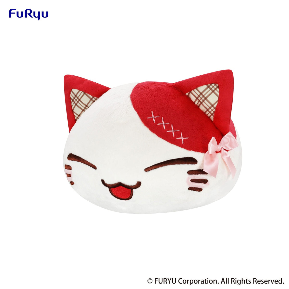 Imagen del producto Nemuneko Cat Sweet gran figura de peluche roja 35 cm