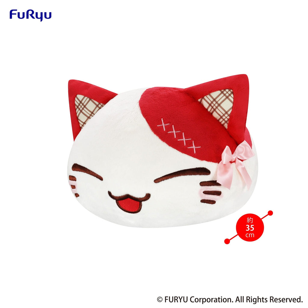 Imagen del producto Nemuneko Cat Sweet gran figura de peluche roja 35 cm
