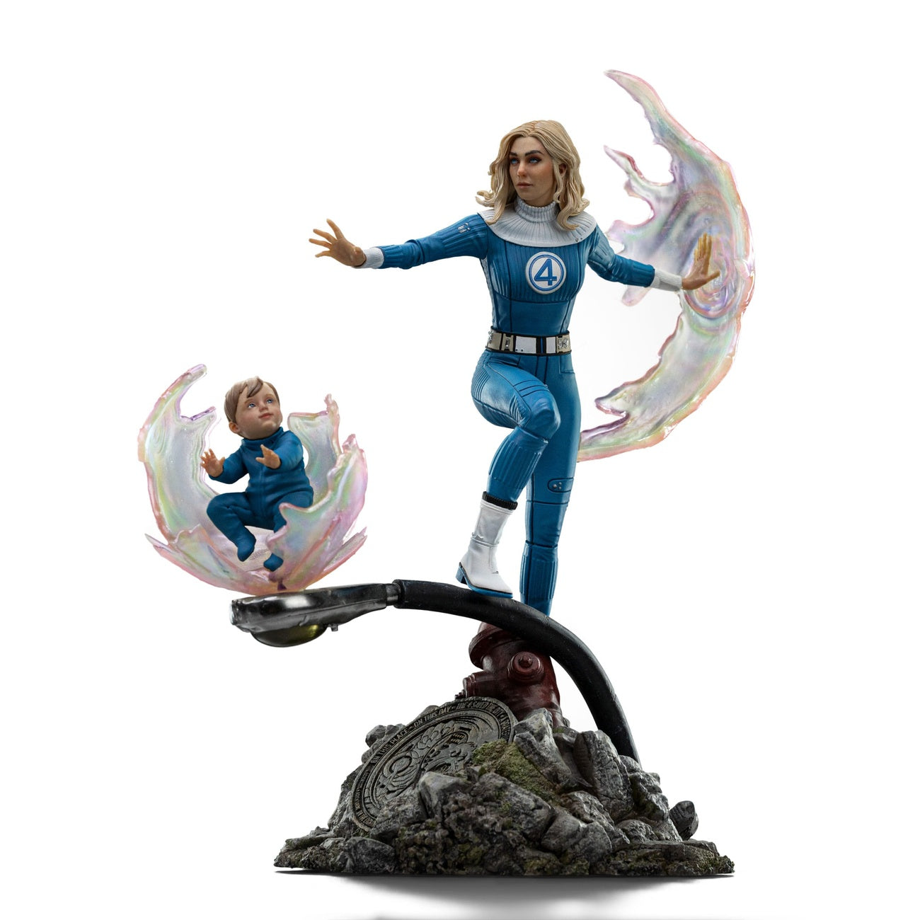 Imagen del producto Fantastic Four Estatua Art Scale 1/10 Invisible Woman y Franklin 28 cm