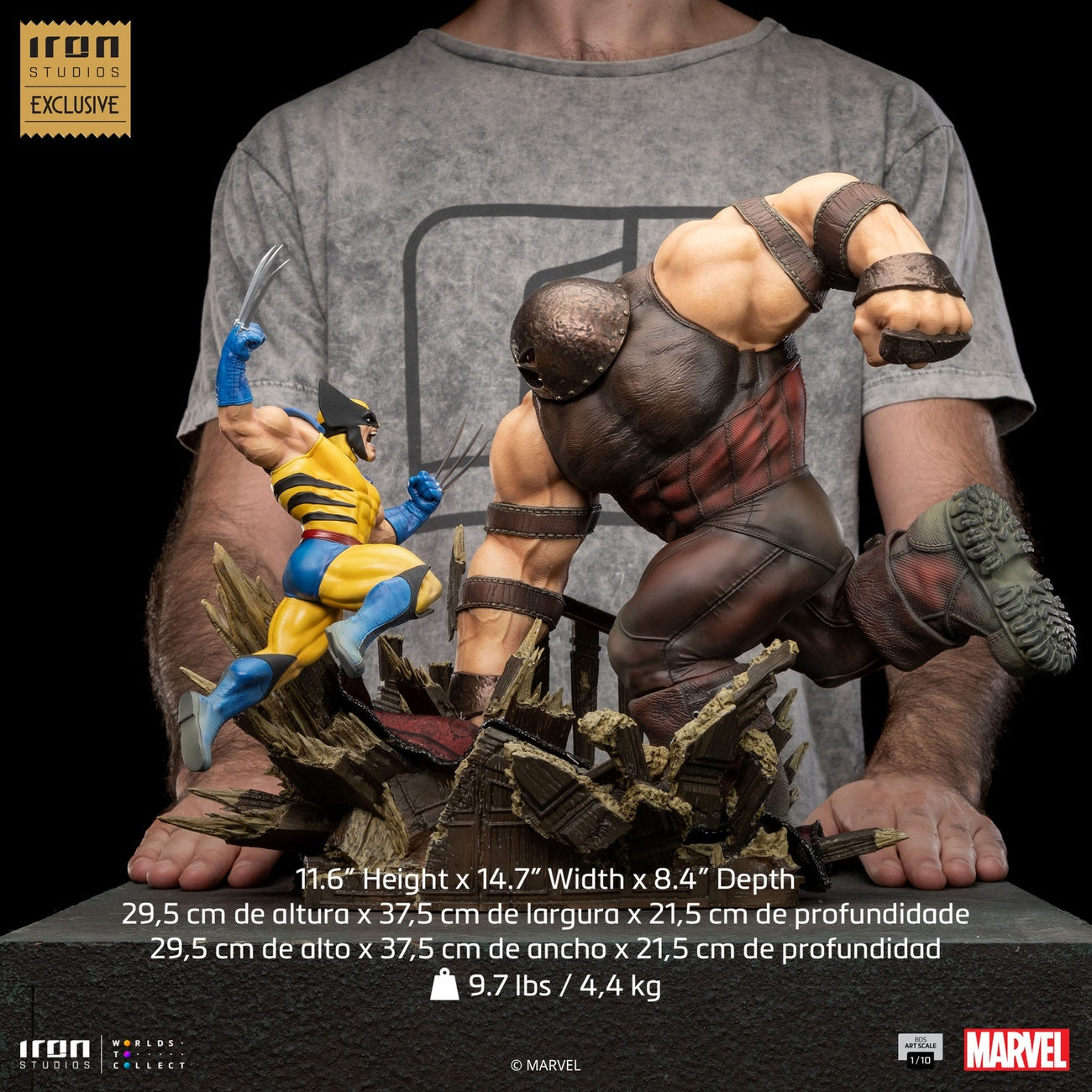 Imagen del producto Marvel BDS Art Scale Estatua 1/10 Wolverine vs Juggernaut heo EU Exclusive 30 cm