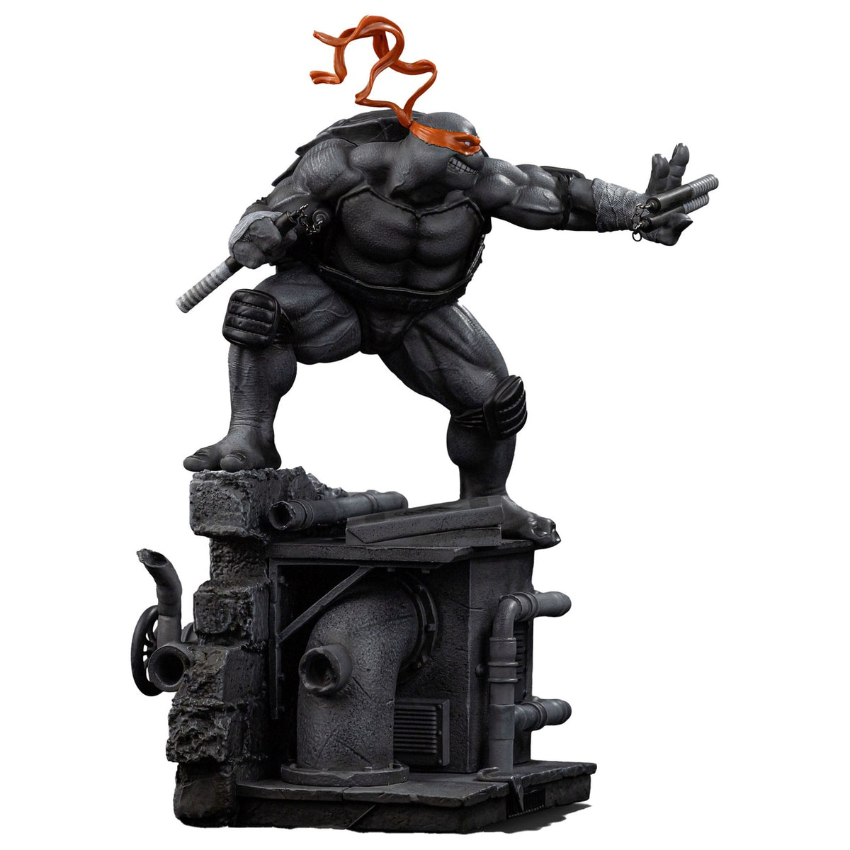 Imagen del producto Teenage Mutant Ninja Turtles Estatua Art Scale 1/10 Michelangelo Versión en Blanco y Negro 26 cm heo exclusive