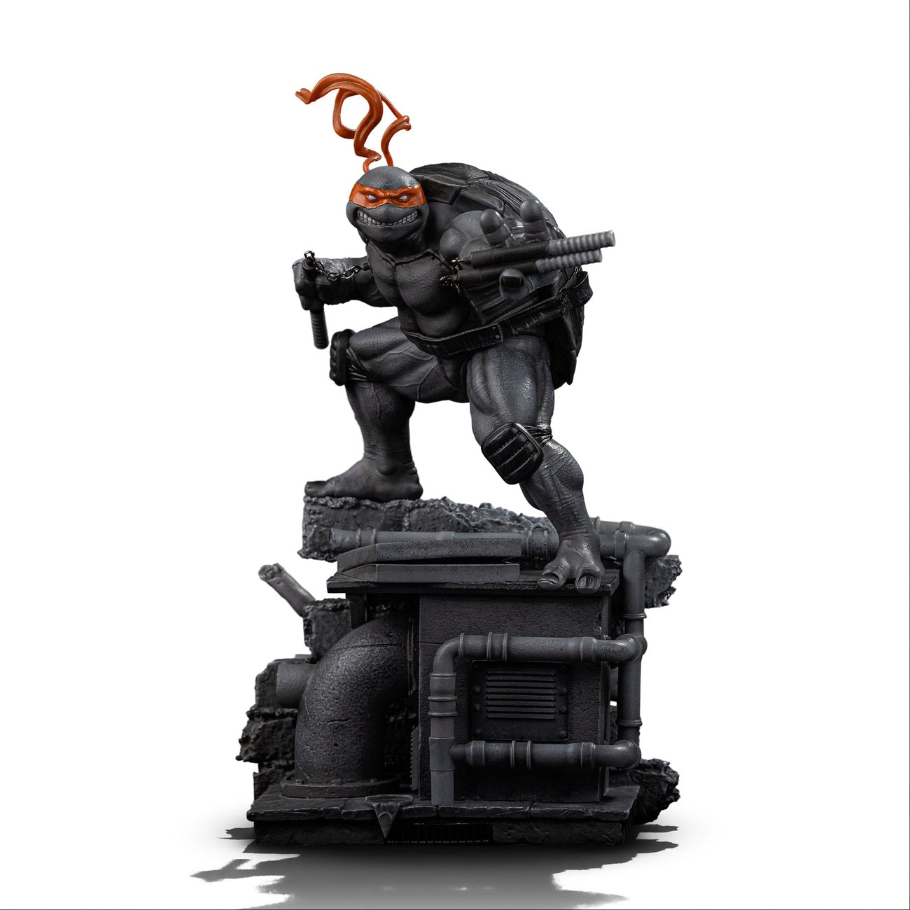 Imagen del producto Teenage Mutant Ninja Turtles Estatua Art Scale 1/10 Michelangelo Versión en Blanco y Negro 26 cm heo exclusive