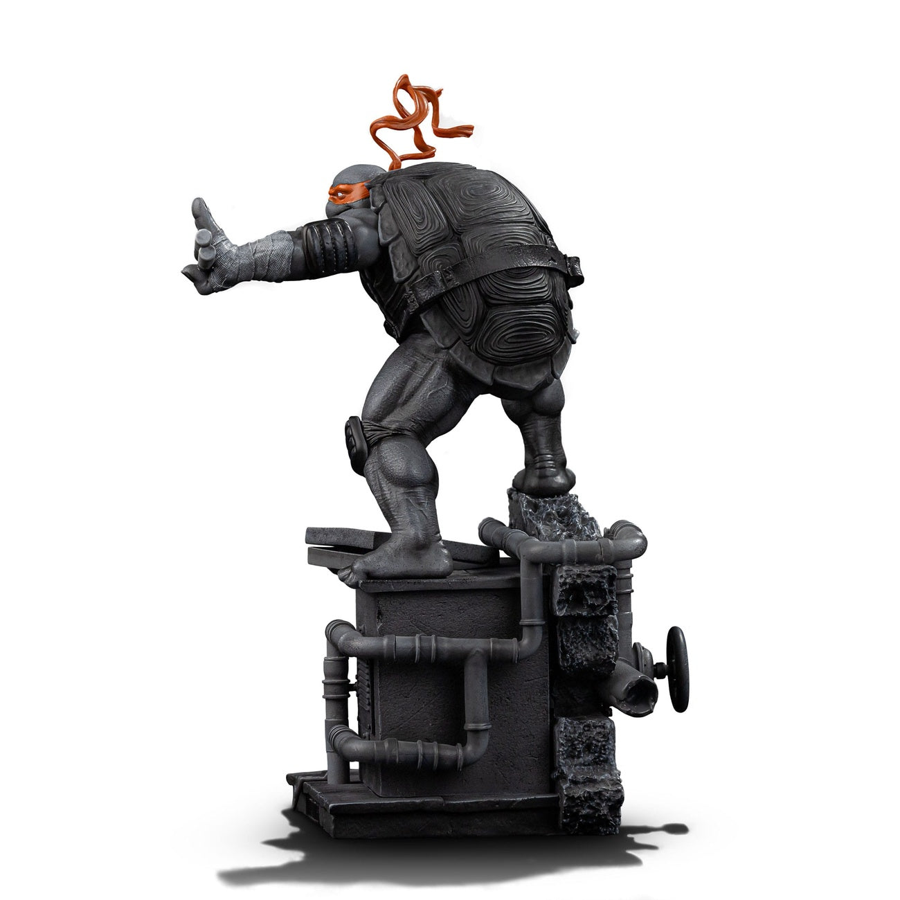 Imagen del producto Teenage Mutant Ninja Turtles Estatua Art Scale 1/10 Michelangelo Versión en Blanco y Negro 26 cm heo exclusive