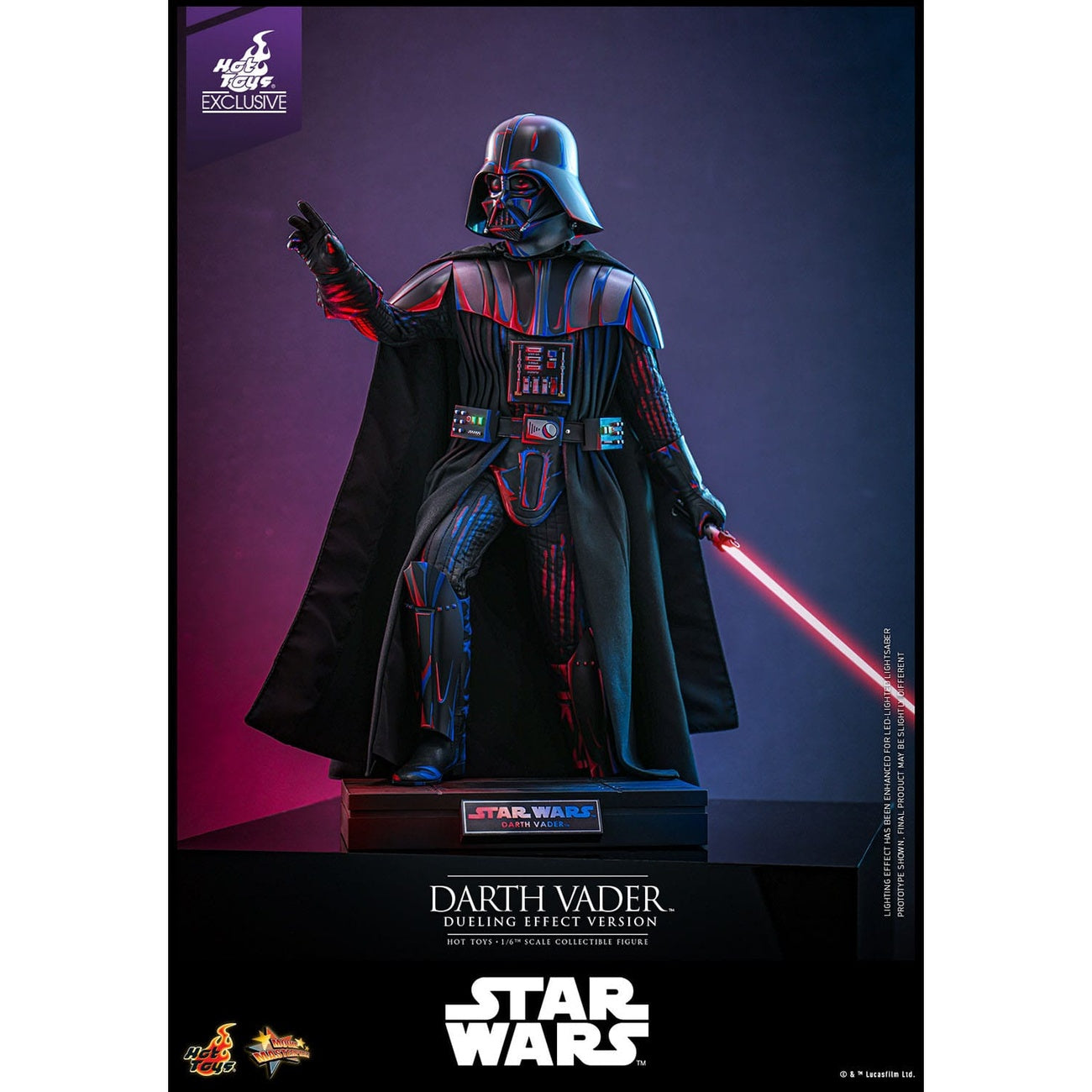 Imagen del producto Star Wars Movie Masterpiece figura de acción 1/6 Darth Vader (Dueling Effect Version) Hot Toys Exclusive 35 cm