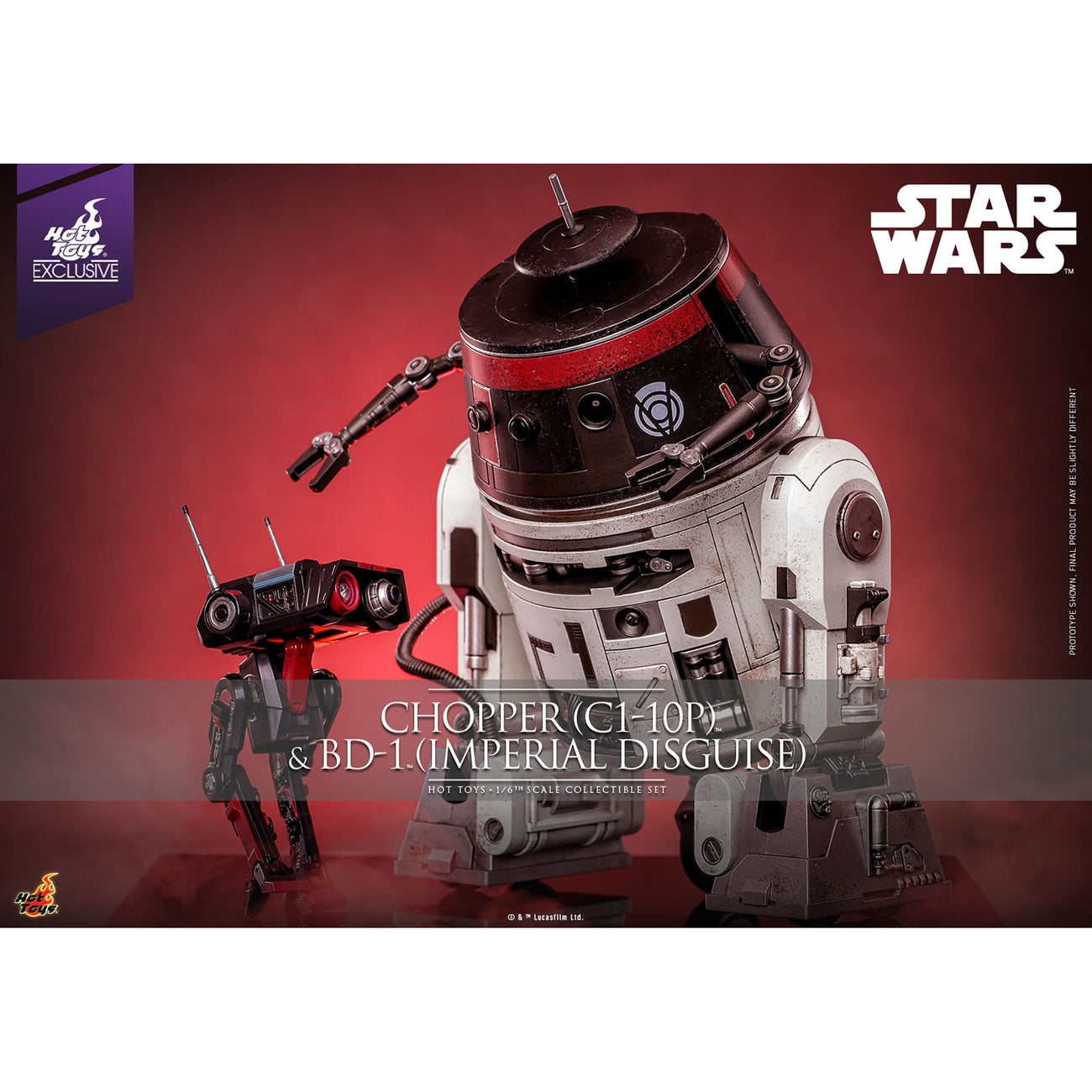 Imagen del producto Star Wars Set de figuras de acción 1/6 Chopper (C1-10P™) y BD-1™ (Imperial Disguise) 18 cm y 8 cm