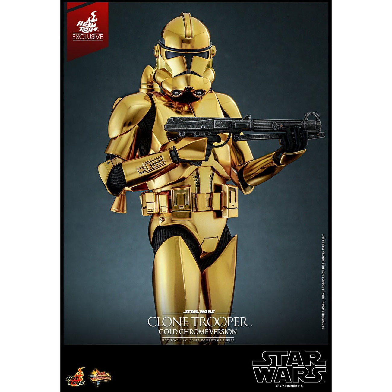 Imagen del producto Star Wars Figura de acción 1/6 Clone Trooper (Gold Chrome Version) Exclusive 30 cm