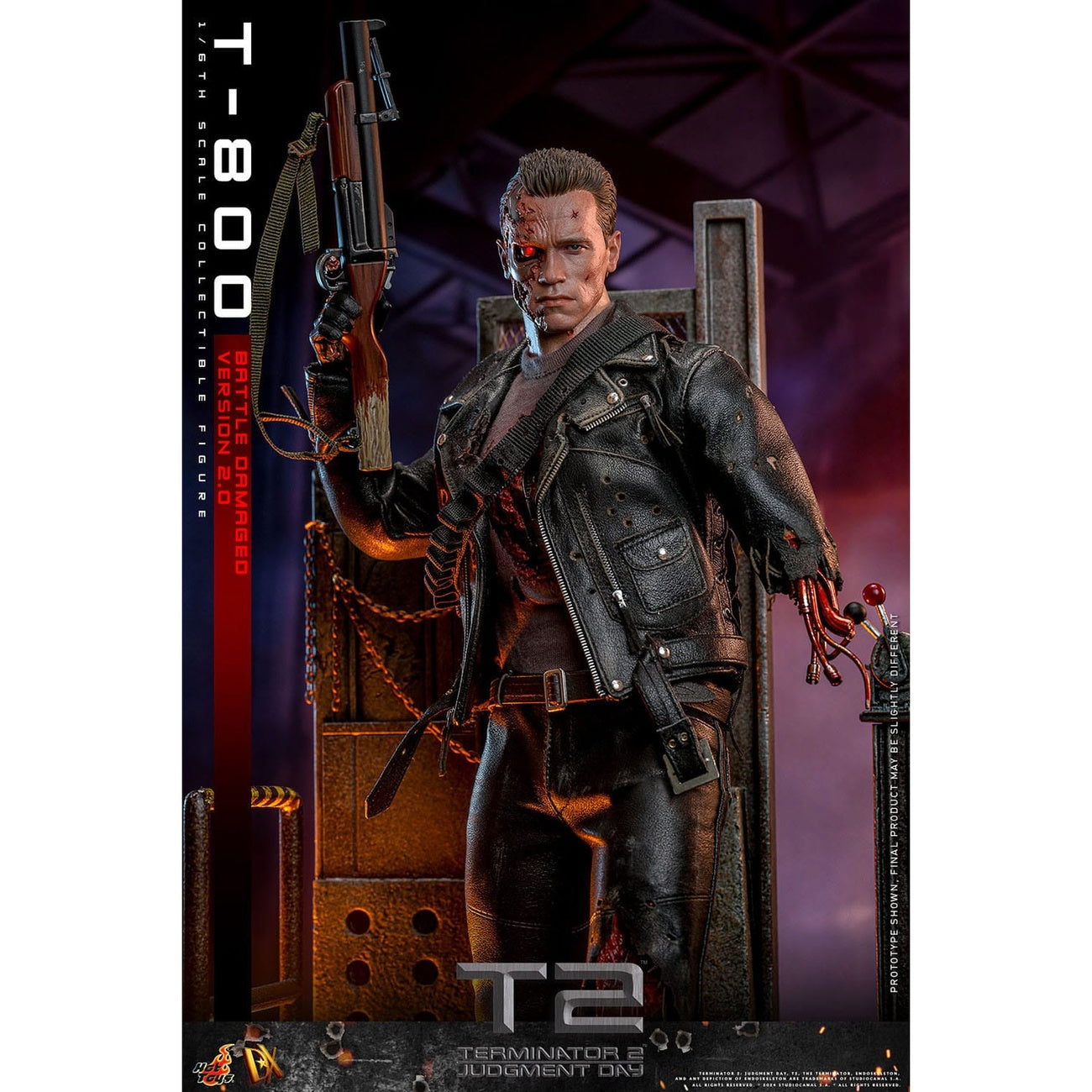 Imagen del producto Terminator 2 Movie Masterpiece Figura de acción 1/6 T-800 Battle Damaged Version 2.0 32 cm