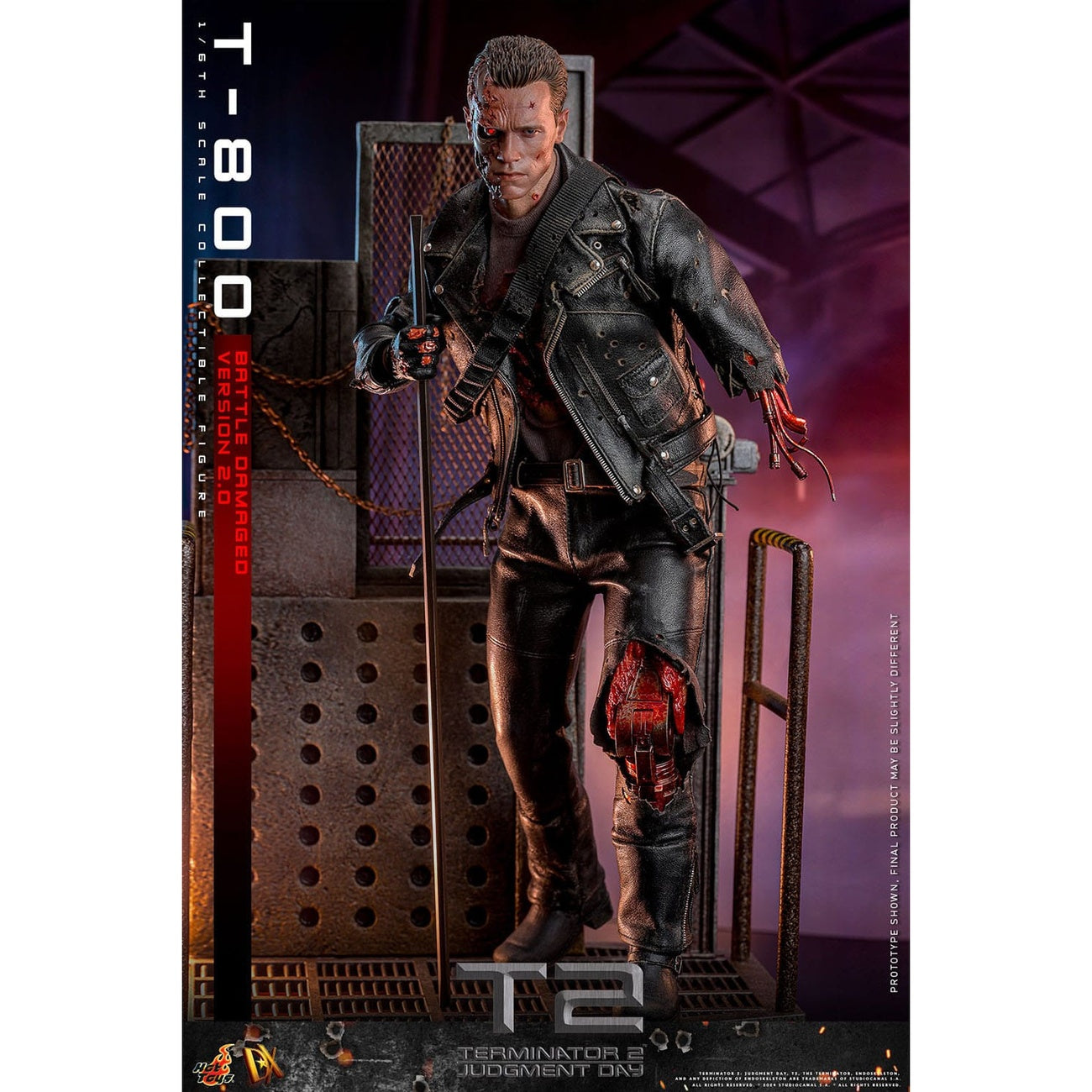 Imagen del producto Terminator 2 Movie Masterpiece Figura de acción 1/6 T-800 Battle Damaged Version 2.0 32 cm