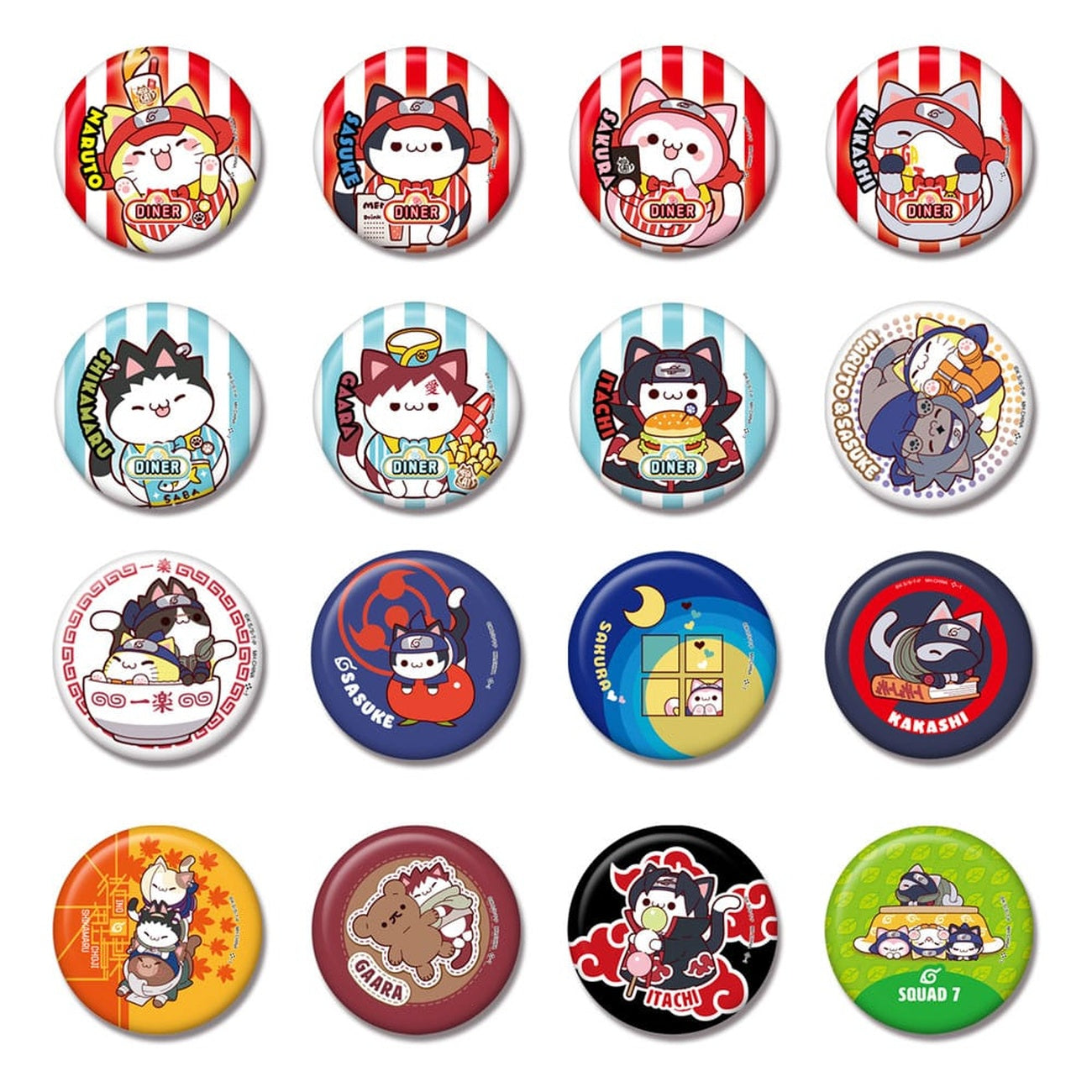 Imagen del producto Naruto Mega Cat Project Nyaruto! Chapas metálicas 5 cm Surtido (16)