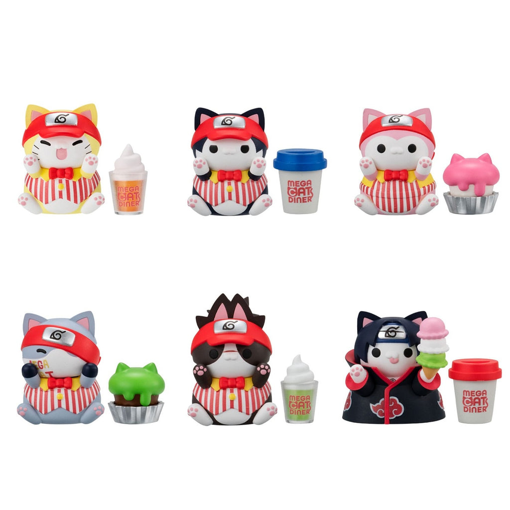 Imagen del producto Naruto Shippuden Mega Cat Project Nyaruto! Figuras coleccionables Mega Cat Diner 3 cm Surtido (6)