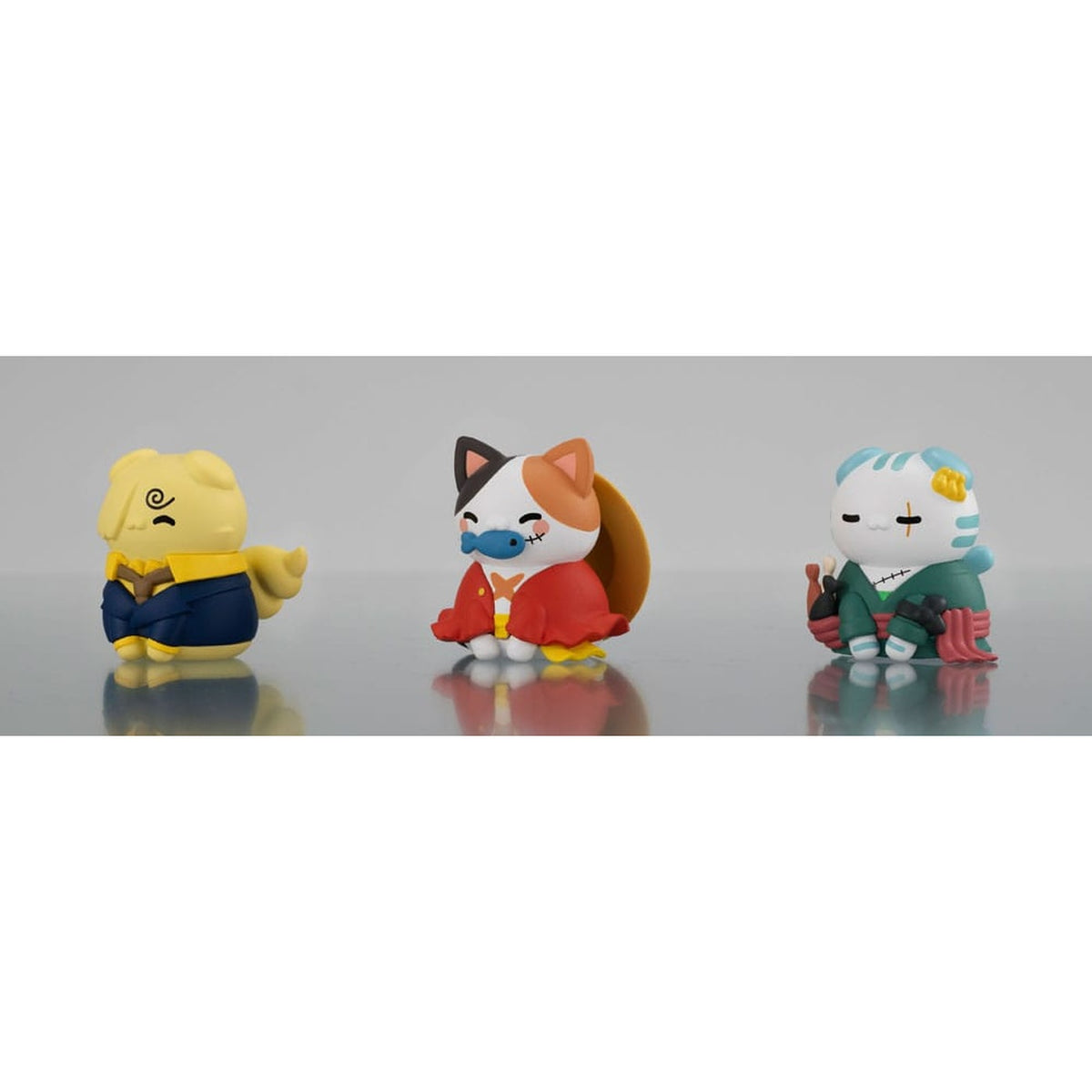 Imagen del producto One Piece Mega Cat Project figuras coleccionables pack de 3 Nyan Piece Nyan! Happy Trio 2024 Limited Ver. 3 cm