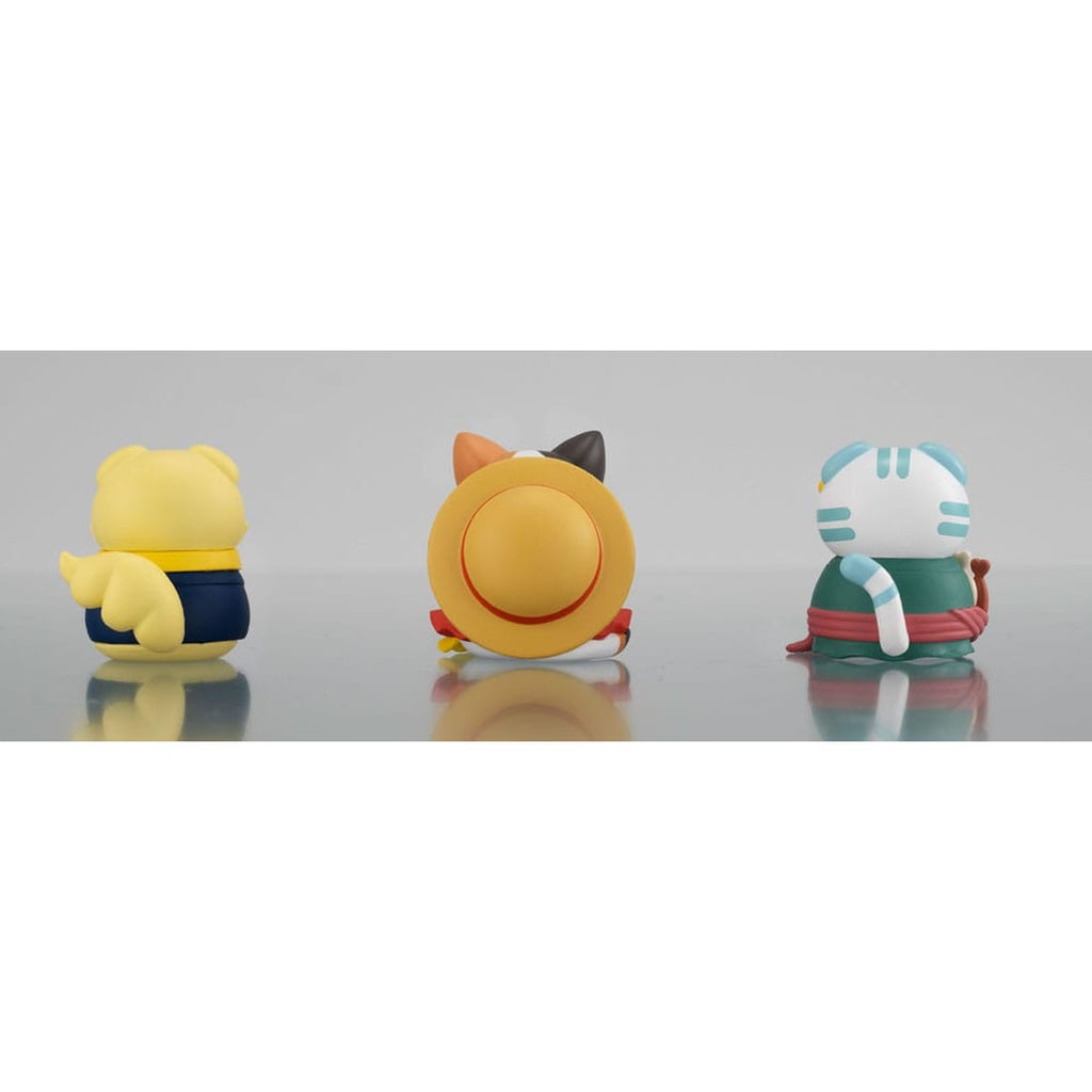Imagen del producto One Piece Mega Cat Project figuras coleccionables pack de 3 Nyan Piece Nyan! Happy Trio 2024 Limited Ver. 3 cm