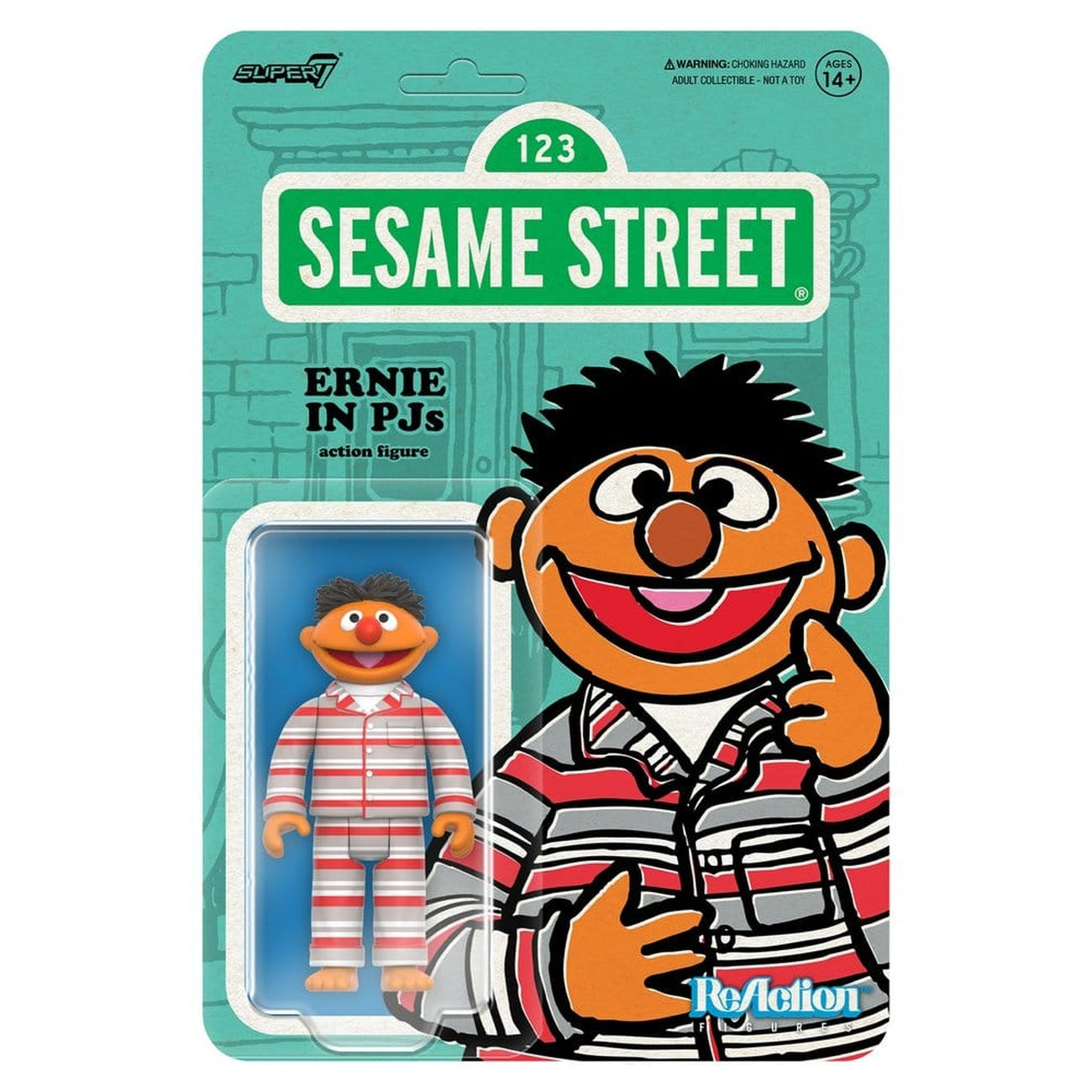Imagen del producto Barrio Sésamo figura de acción ReAction Wave 06 Epi (pijama) 10 cm