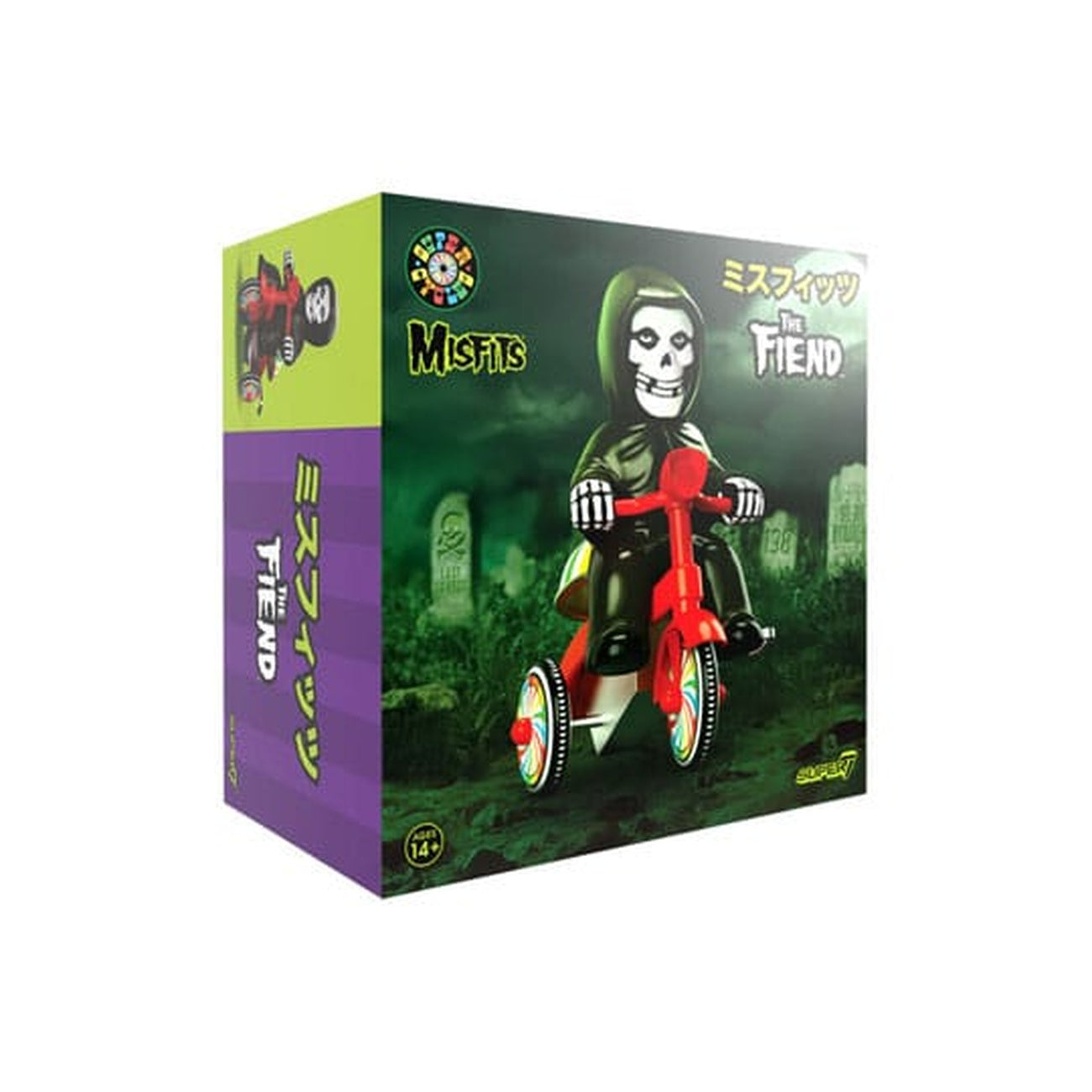 Imagen del producto Misfits Super Cycles figura de acción Fiend (negro con triciclo rojo) 13 cm