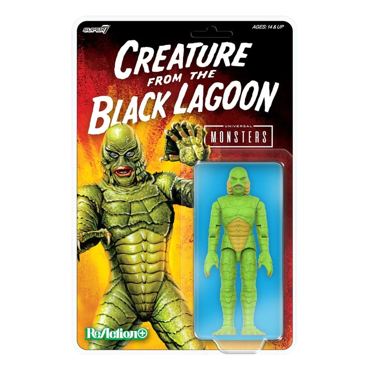 Imagen del producto Universal Monsters Figura de acción ReAction+ Wave 1 Creature from the Black Lagoon 10 cm