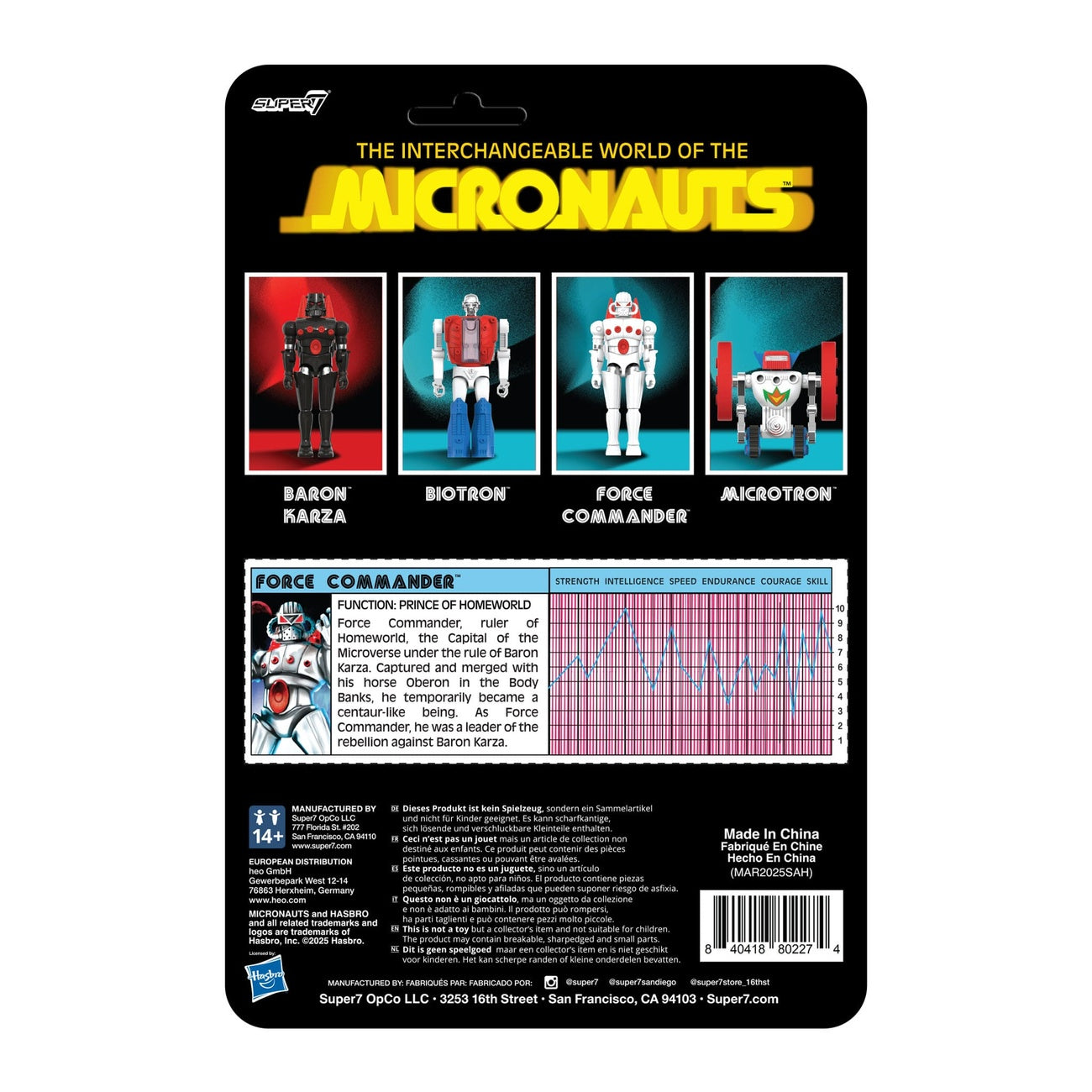 Imagen del producto Micronauts figura de acción ReAction+ Wave 02 Force Commander 9 cm