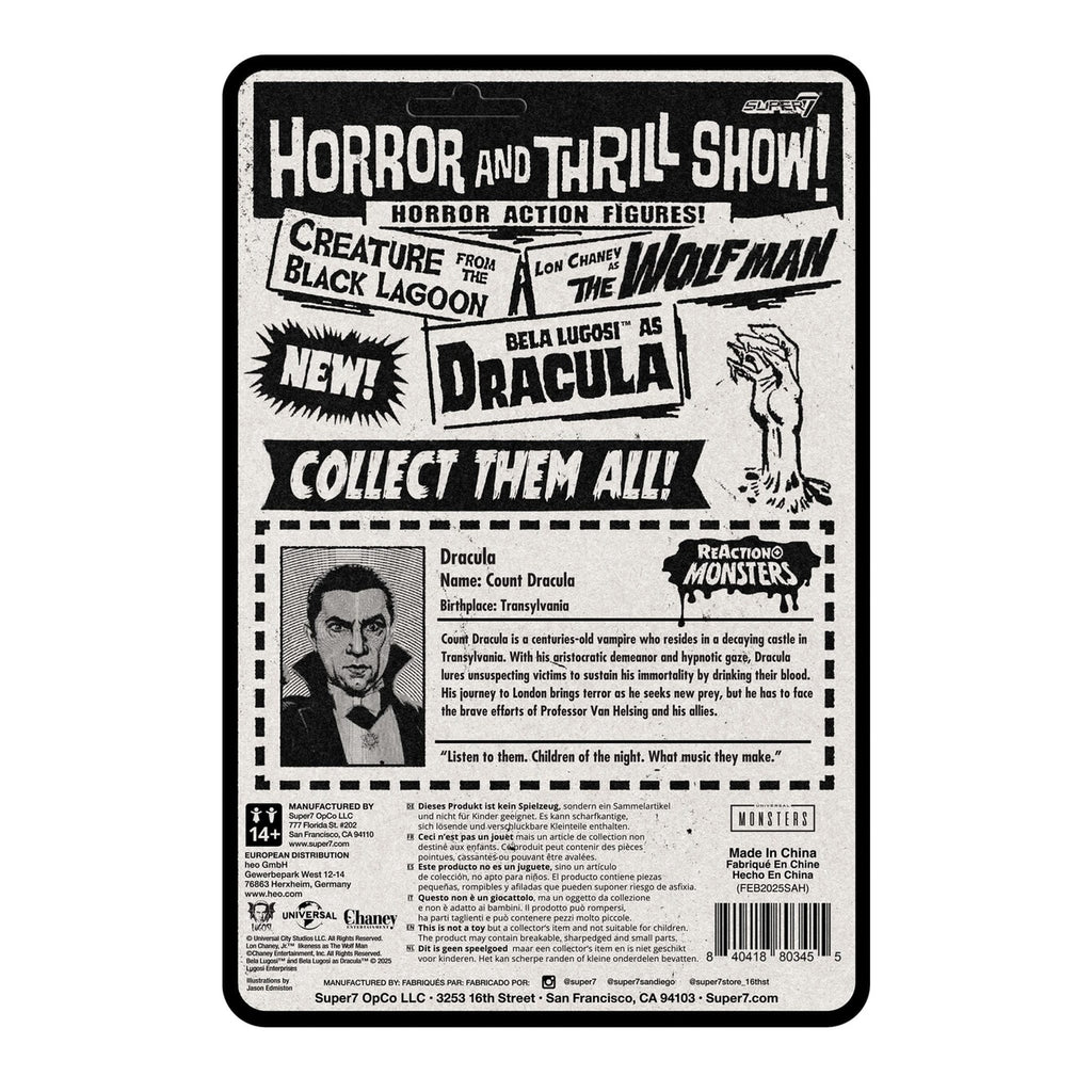 Imagen del producto Universal Monsters figura de acción ReAction+ Wave 1 Drácula 10 cm