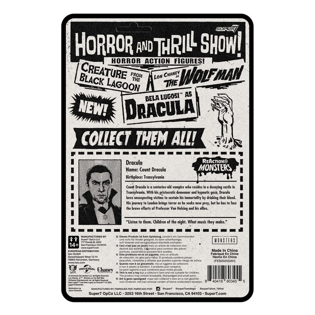 Imagen del producto Universal Monsters figura de acción ReAction+ Wave 1 Drácula 10 cm