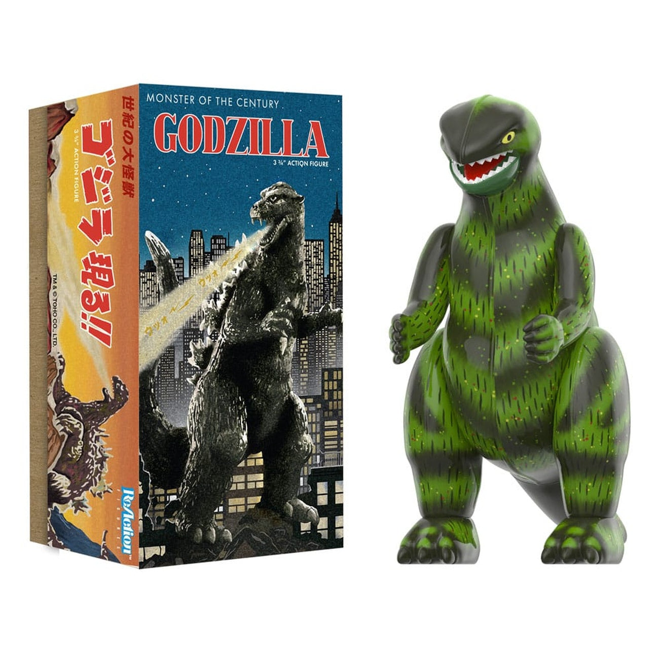 Imagen del producto Godzilla Toho ReAction figura de acción Wave 01 (Lata Retro) Godzilla (Lata Marusan) 10 cm