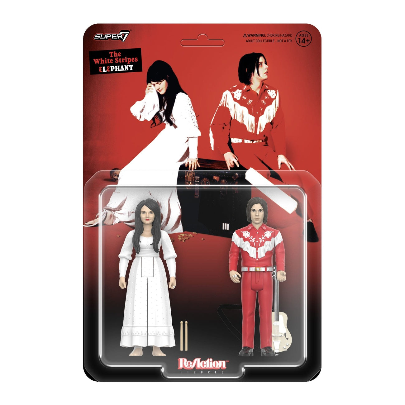 Imagen del producto The White Stripes ReAction figuras de acción pack de 2 Wave 02 The White Stripes (Elephant) 10 cm