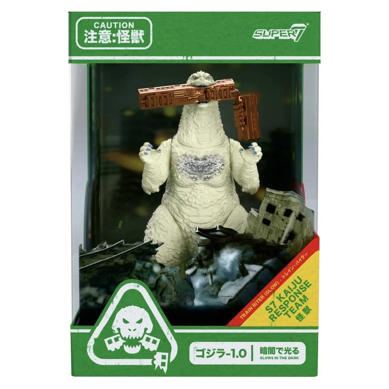 Imagen del producto Godzilla Toho figura de acción ReAction Minus One (Train Biter - Glow) 15 cm