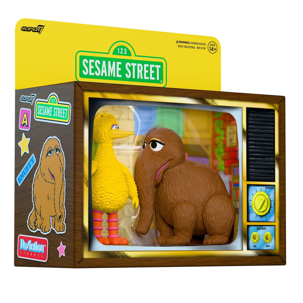 Imagen del producto Barrio Sésamo figuras de acción ReAction pack de 2 Big Bird y Mr. Snuffleupagus 10 cm