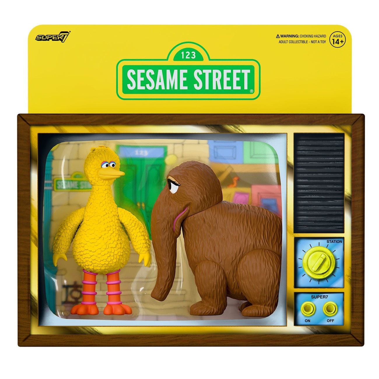 Imagen del producto Barrio Sésamo figuras de acción ReAction pack de 2 Big Bird y Mr. Snuffleupagus 10 cm
