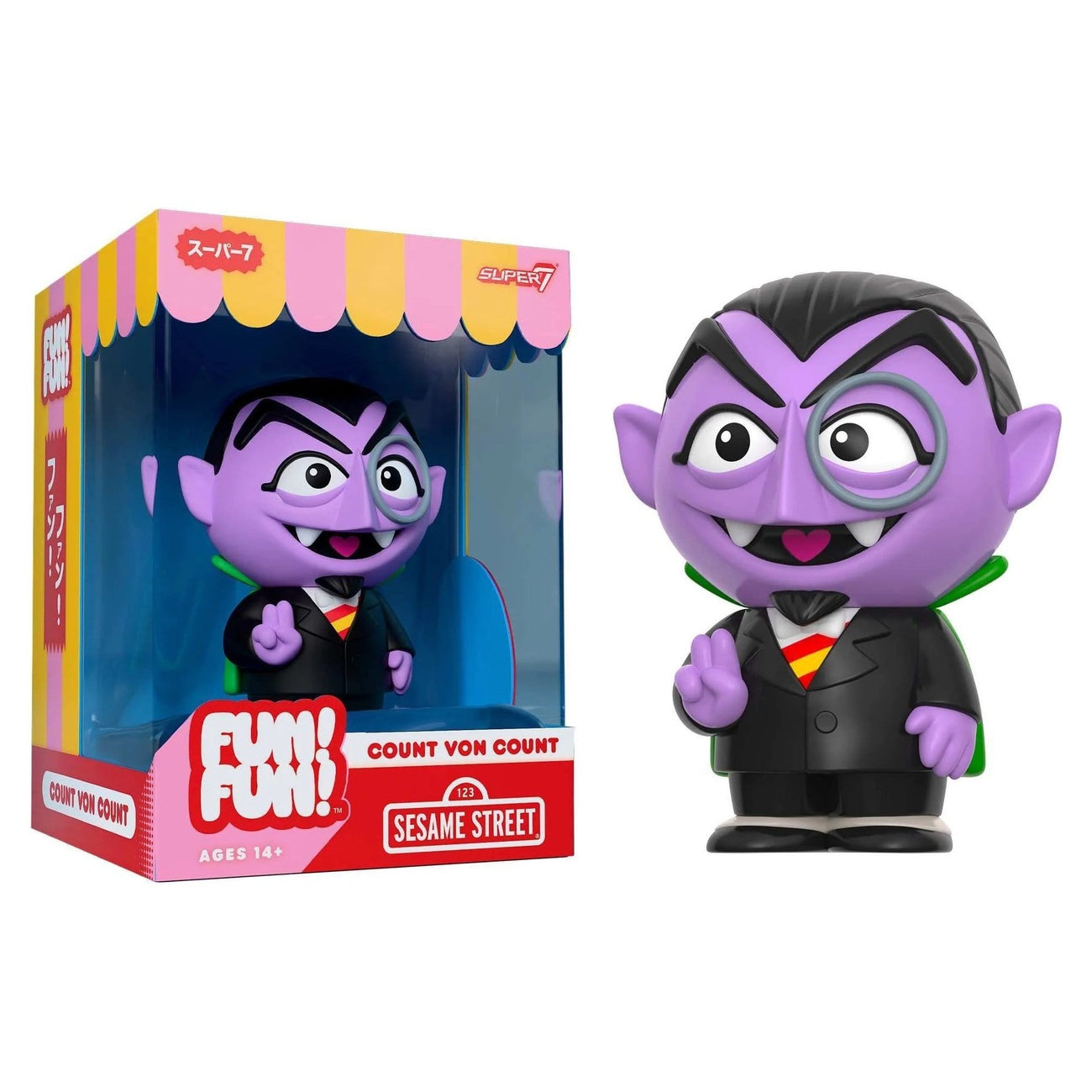 Imagen del producto Barrio Sésamo Fun! Fun! Figura de vinilo blando Wave 01 - Count von Count 18 cm