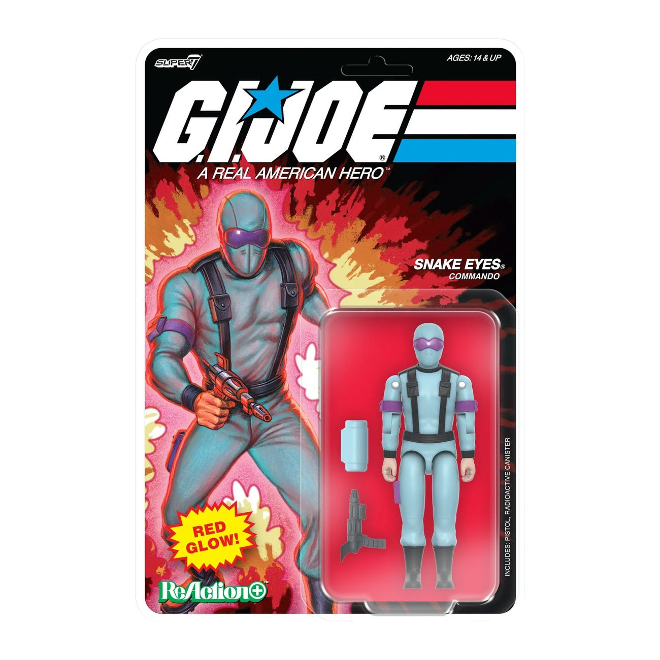 Imagen del producto GI Joe ReAction+ figura de acción Wave 06 Snake Eyes (Red Glow, Crystal Poison) 10 cm