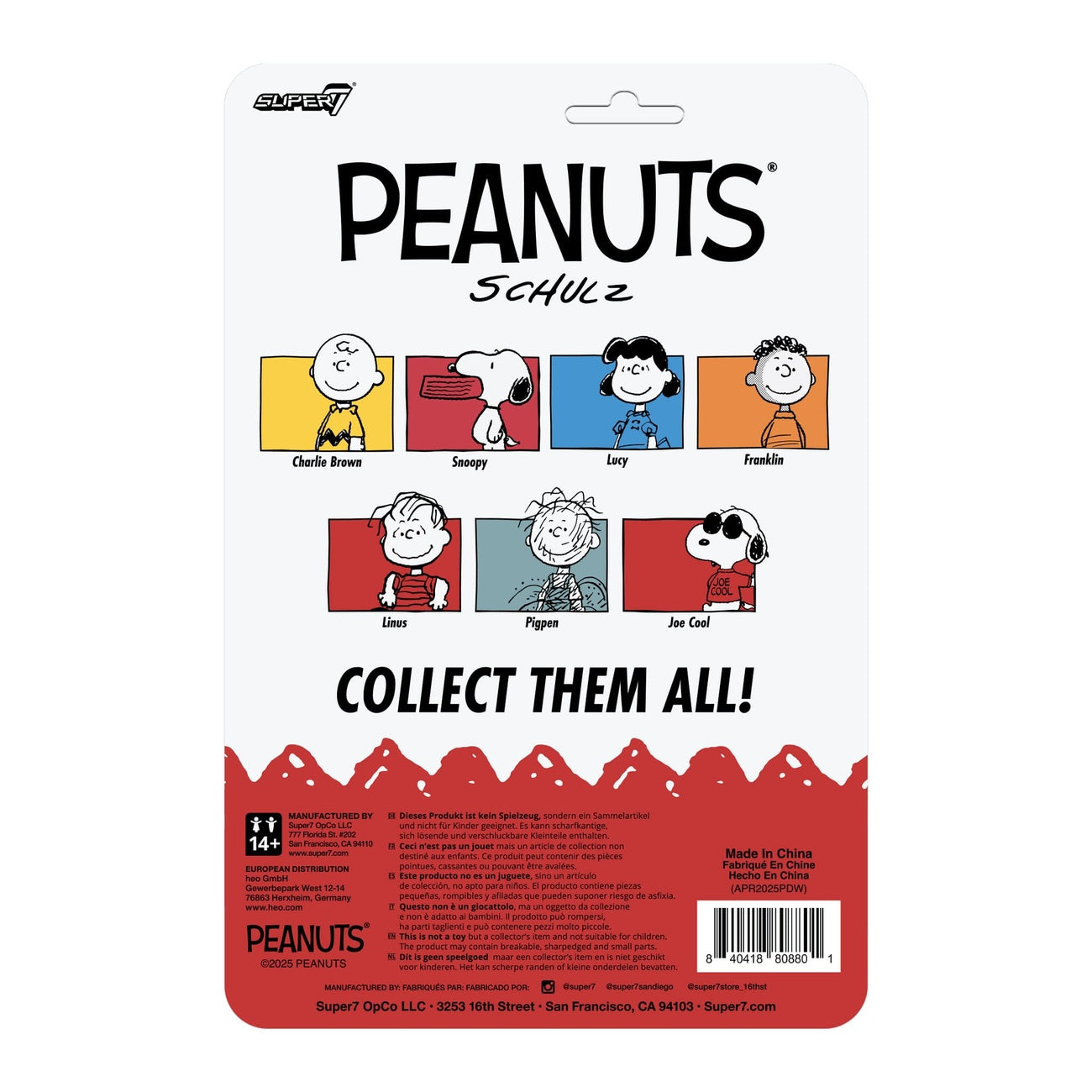 Imagen del producto Peanuts figura de acción ReAction Wave 8 Joe Cool 9 cm