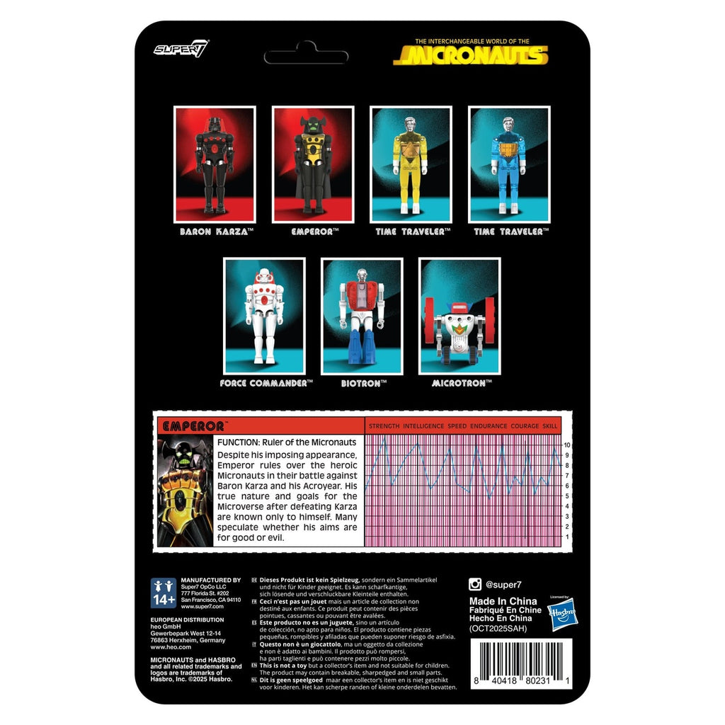 Imagen del producto Micronauts ReAction+ figura de acción Wave 03 Emperor 10 cm