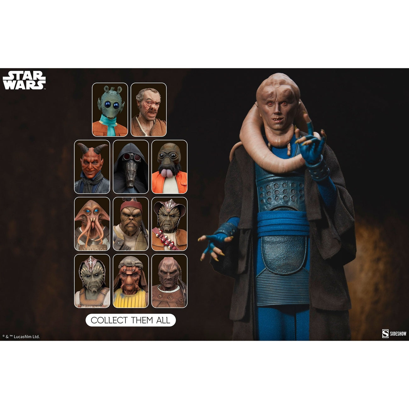 Imagen del producto El Retorno del Jedi Figura de acción 1/6 Bib Fortuna 32 cm