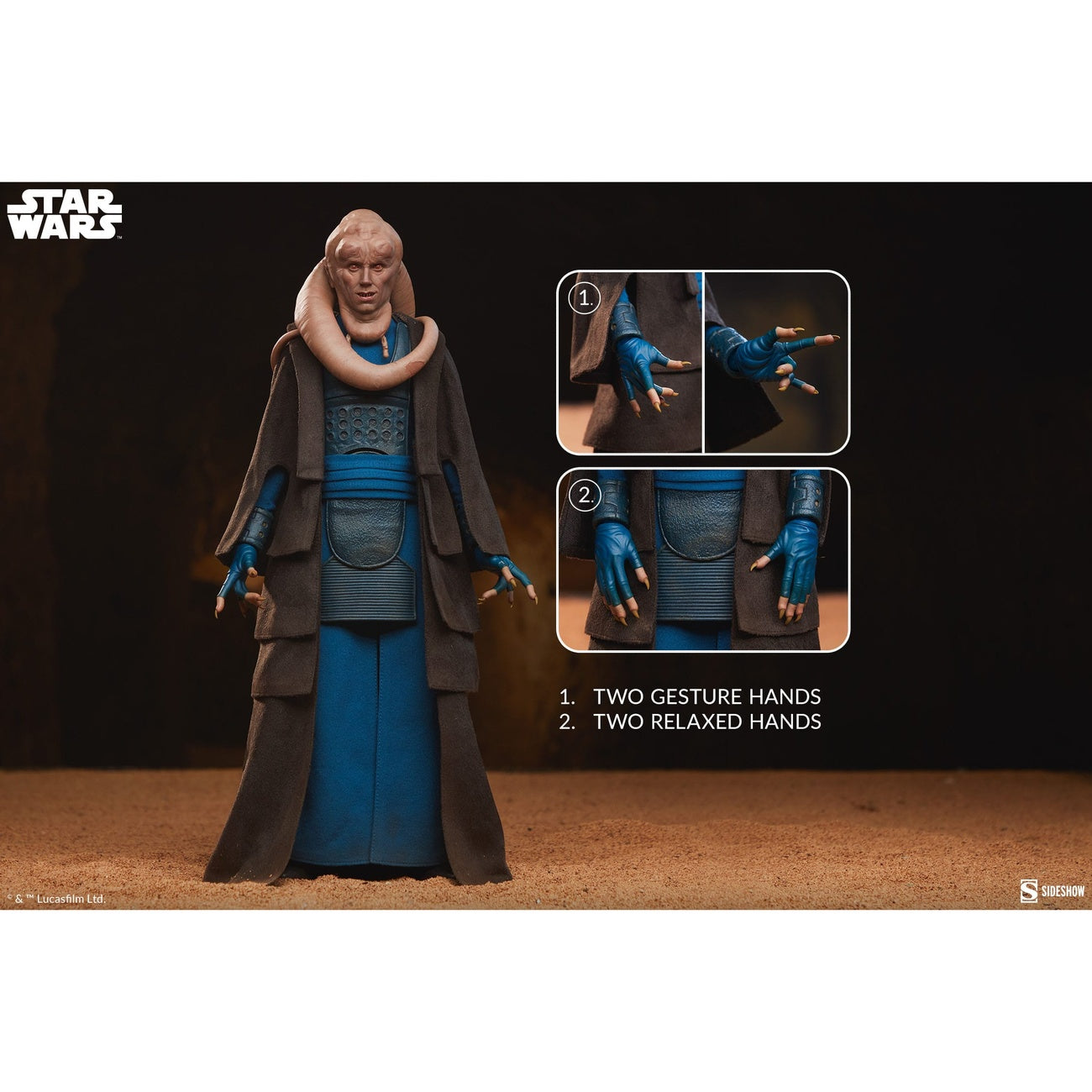 Imagen del producto El Retorno del Jedi Figura de acción 1/6 Bib Fortuna 32 cm