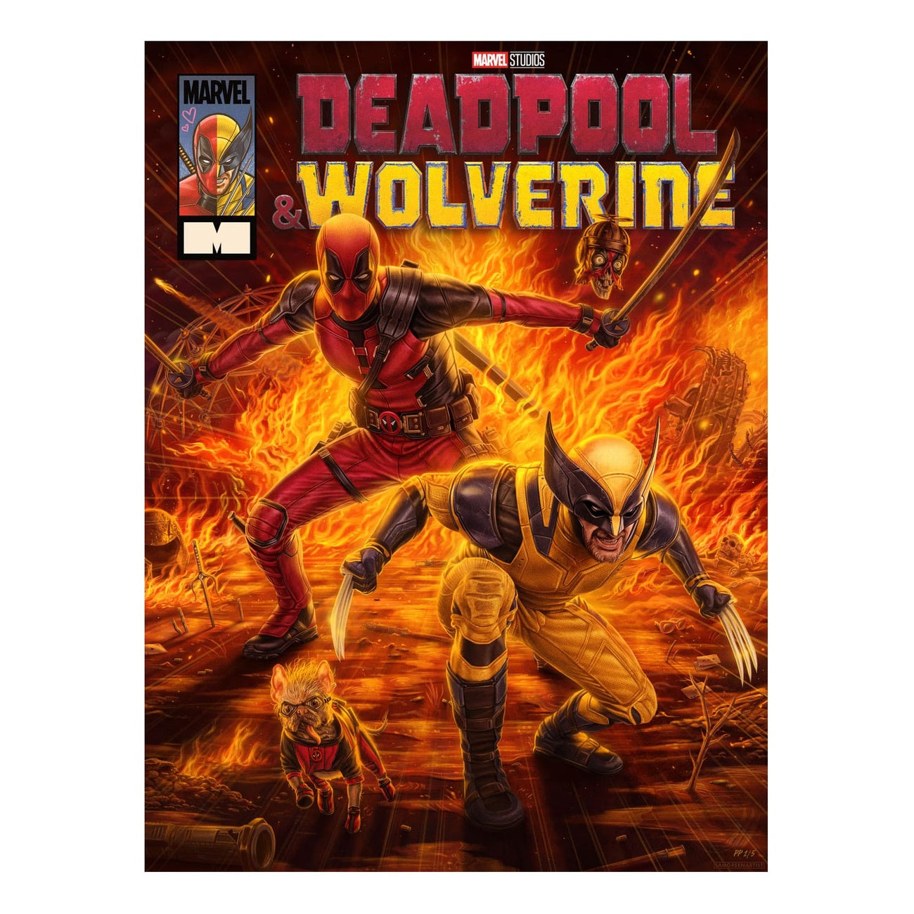 Imagen del producto Marvel Lámina artística Deadpool & Wolverine 46 x 61 cm – sin marco